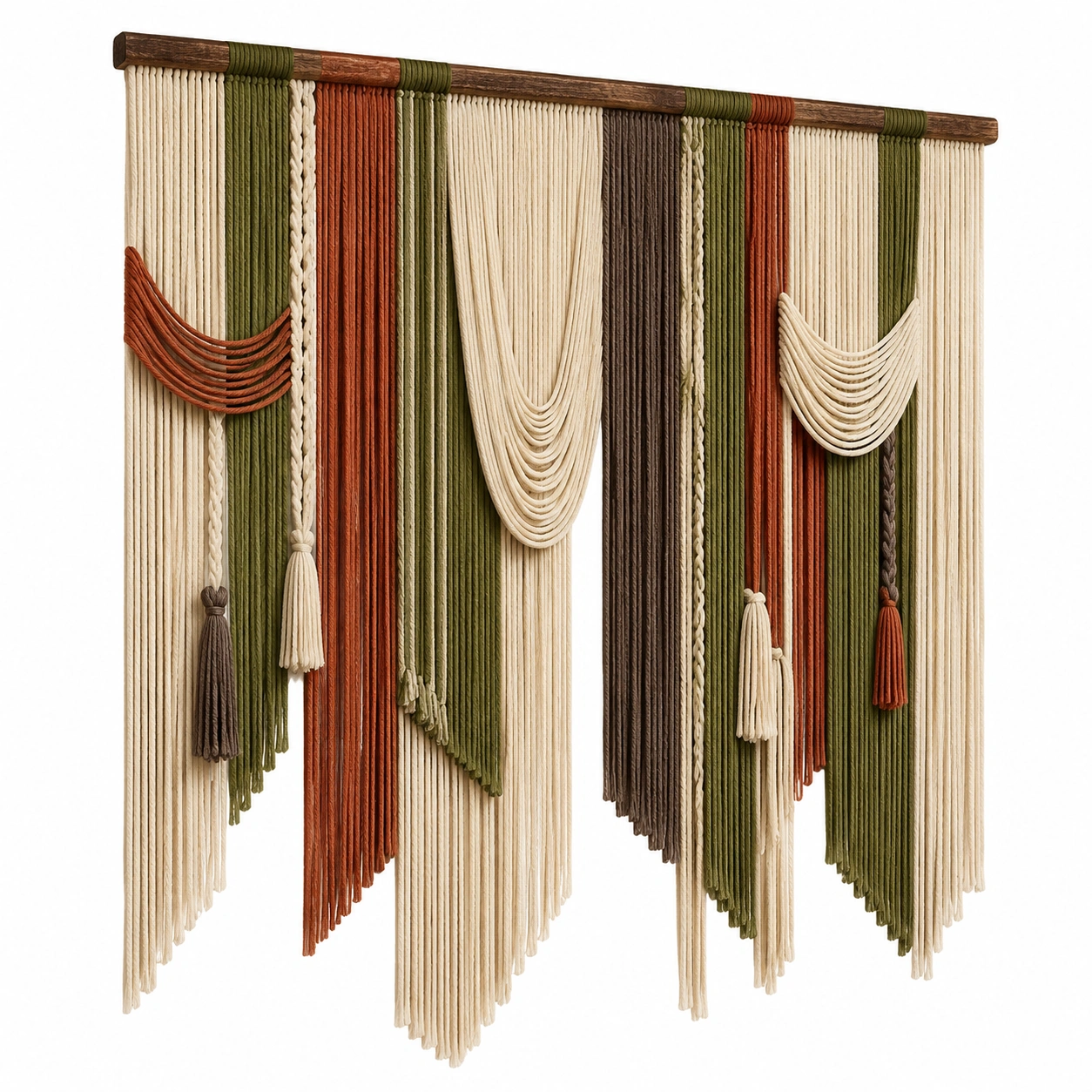 Tapiz de Macramé Hecho a Mano Multicolor-Furno Rixa