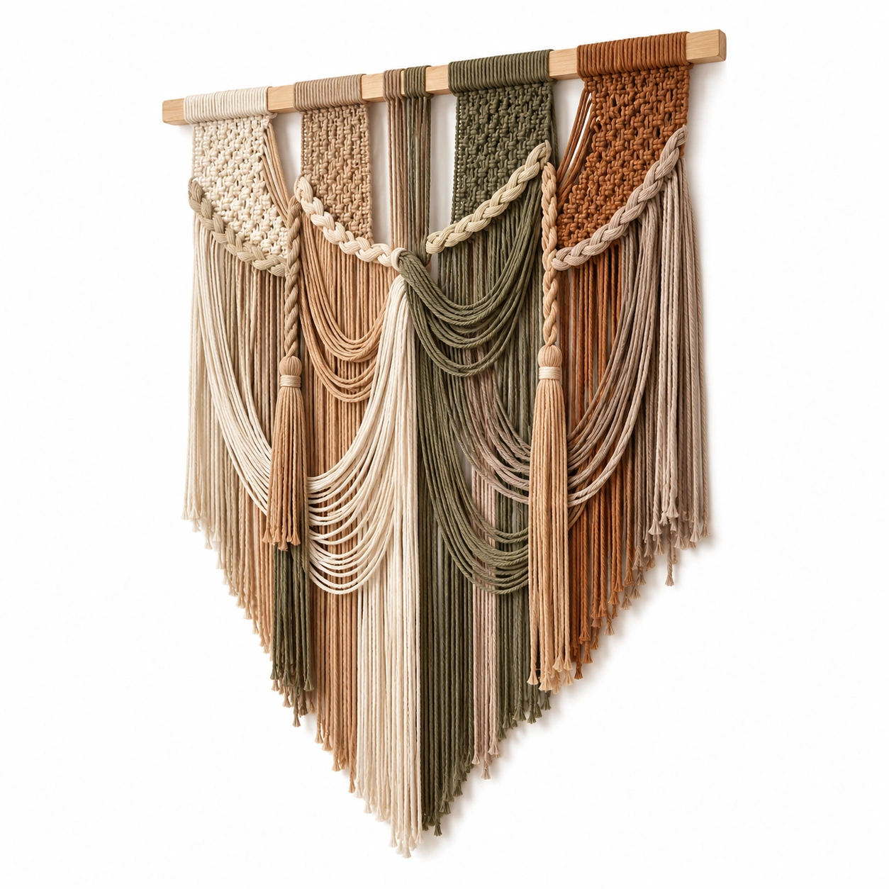 Tapiz de Macramé Colgante de Pared Bohemio Multicolor 120x90cm-Furno Rixa
