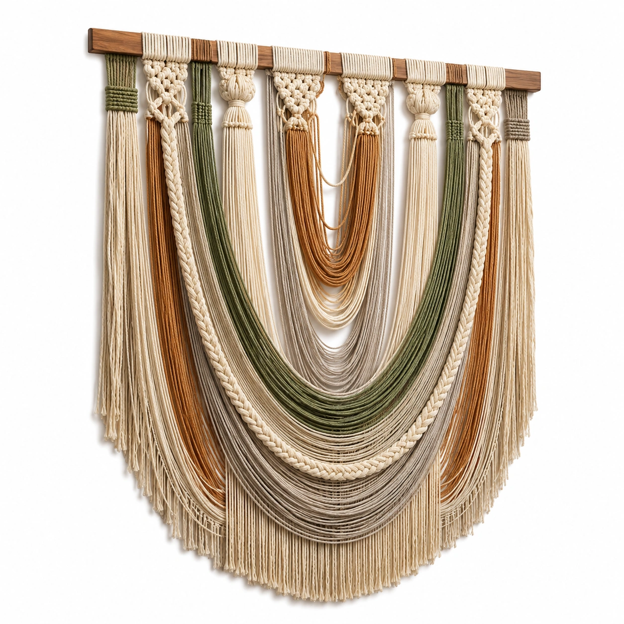 Tapiz de Macramé Bohemio para Pared en Colores Naturales-Furno Rixa