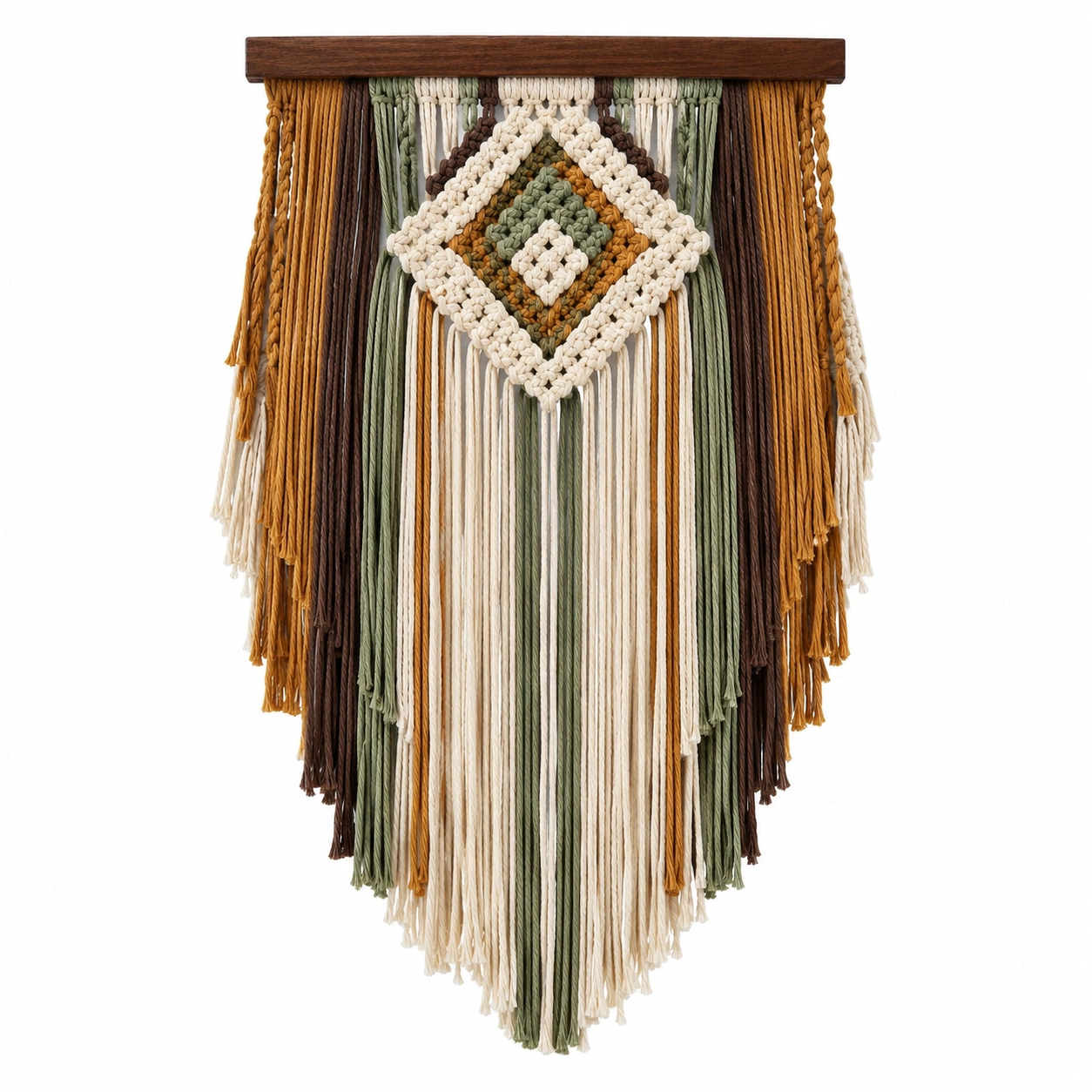 Tapiz de Pared Bohemio de Macramé con Colores Tierra-meubelvia