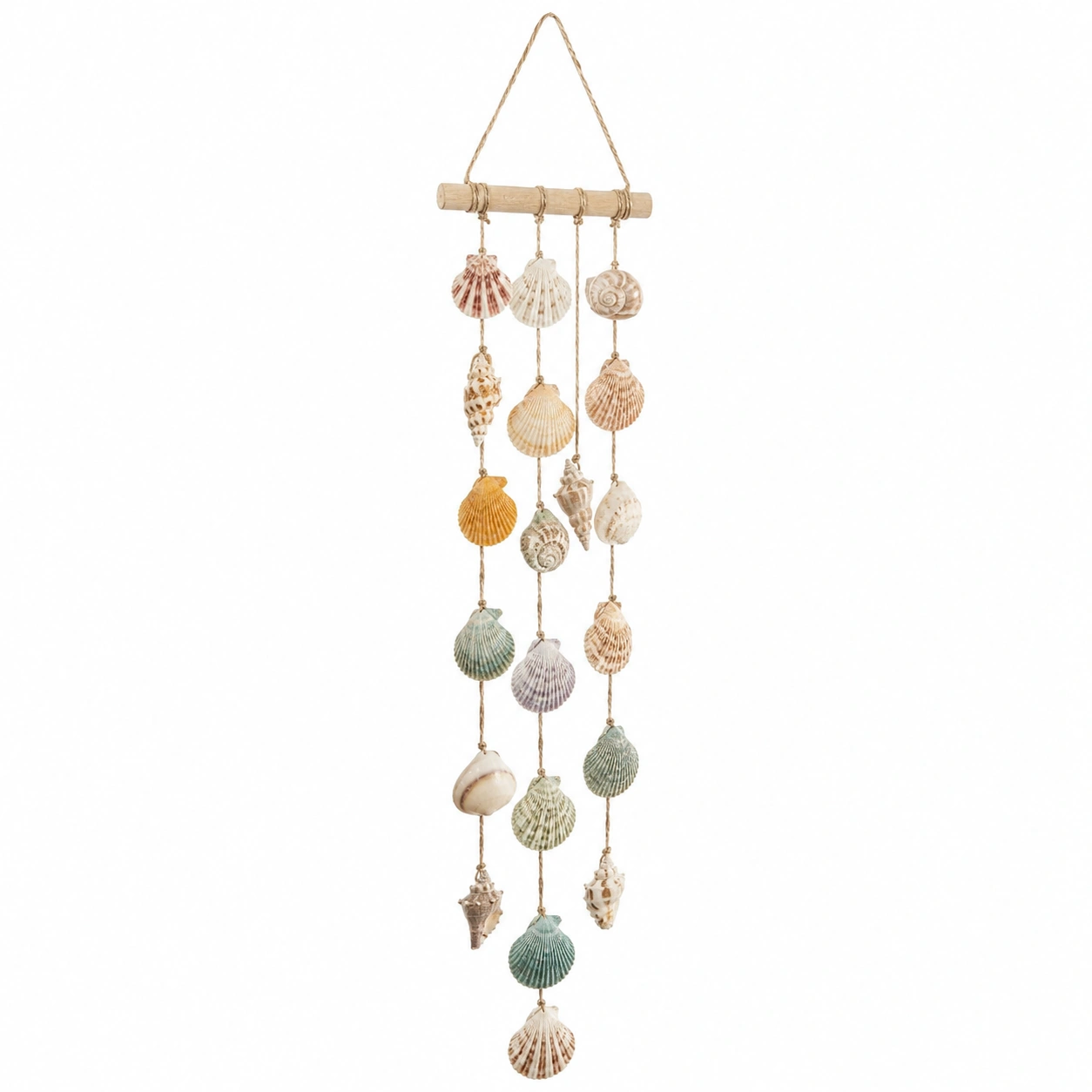 Móvil Colgante de Conchas Marinas Multicolor para Decoración-LiVdina