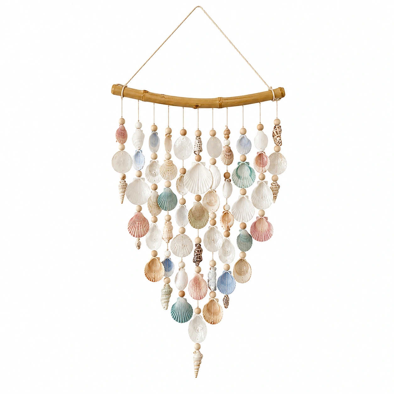 Colgante Decorativo de Conchas Marinas Multicolor 40x60cm-LiVdina