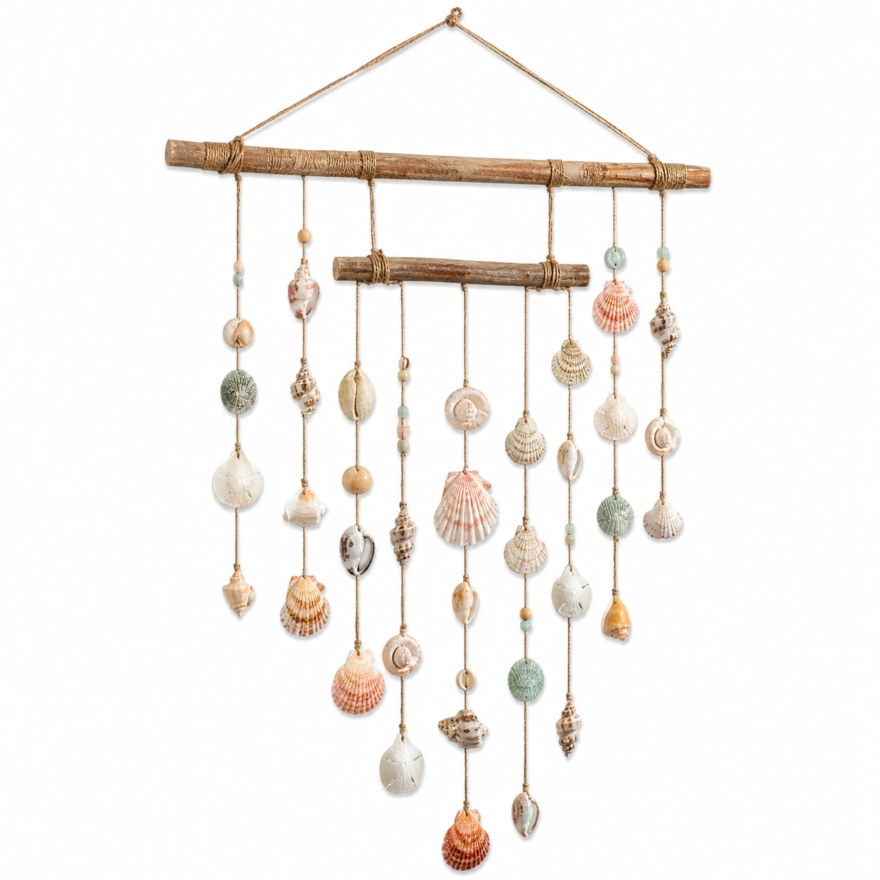 Colgante Decorativo de Conchas Marinas Multicolor para Pared 50x70 cm-LiVdina