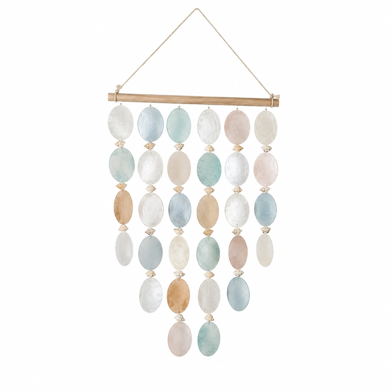 Colgante Decorativo Ovalado de Capiz Multicolor 45x75 cm-LiVdina