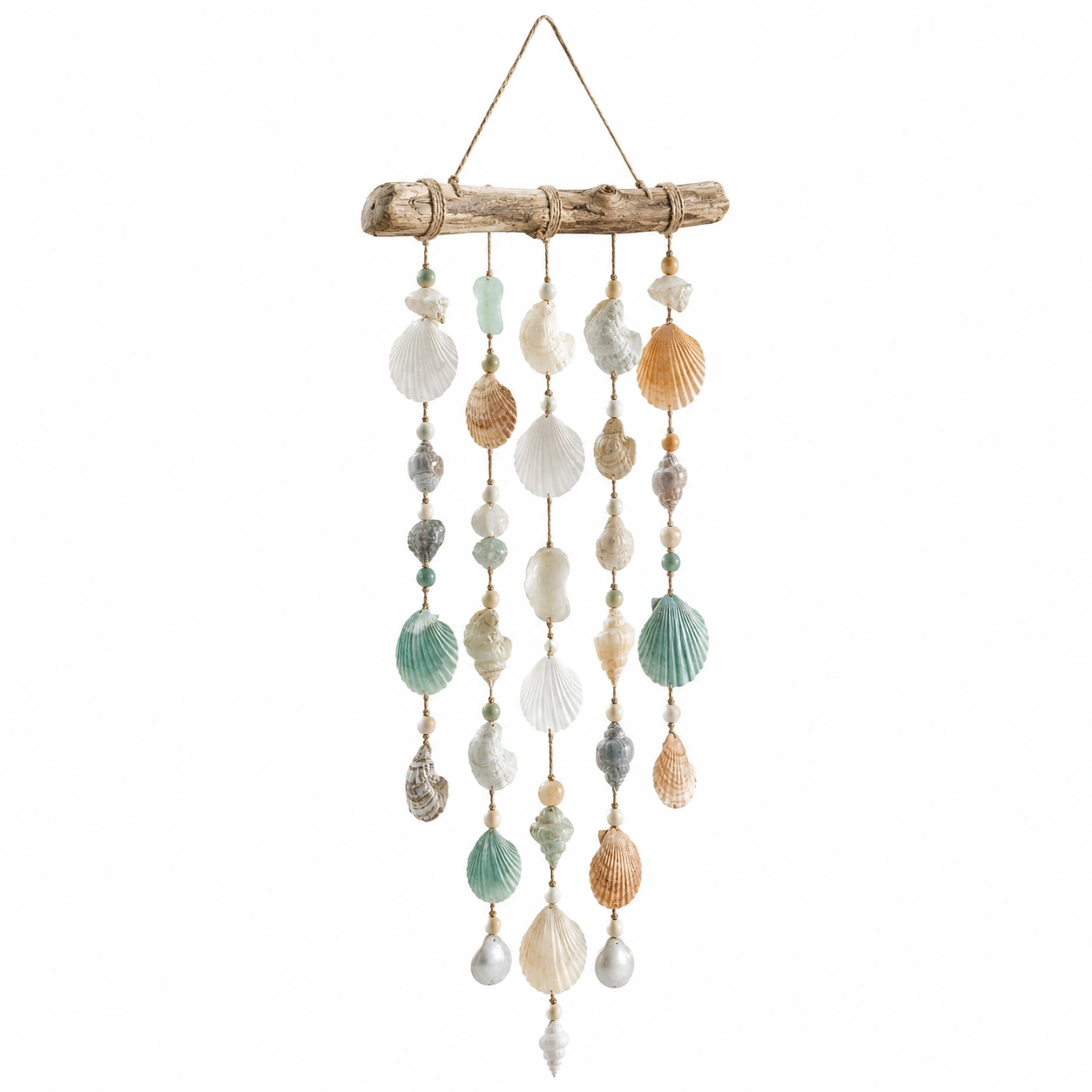 Colgante Decorativo de Conchas Multicolor de Estilo Náutico-LiVdina