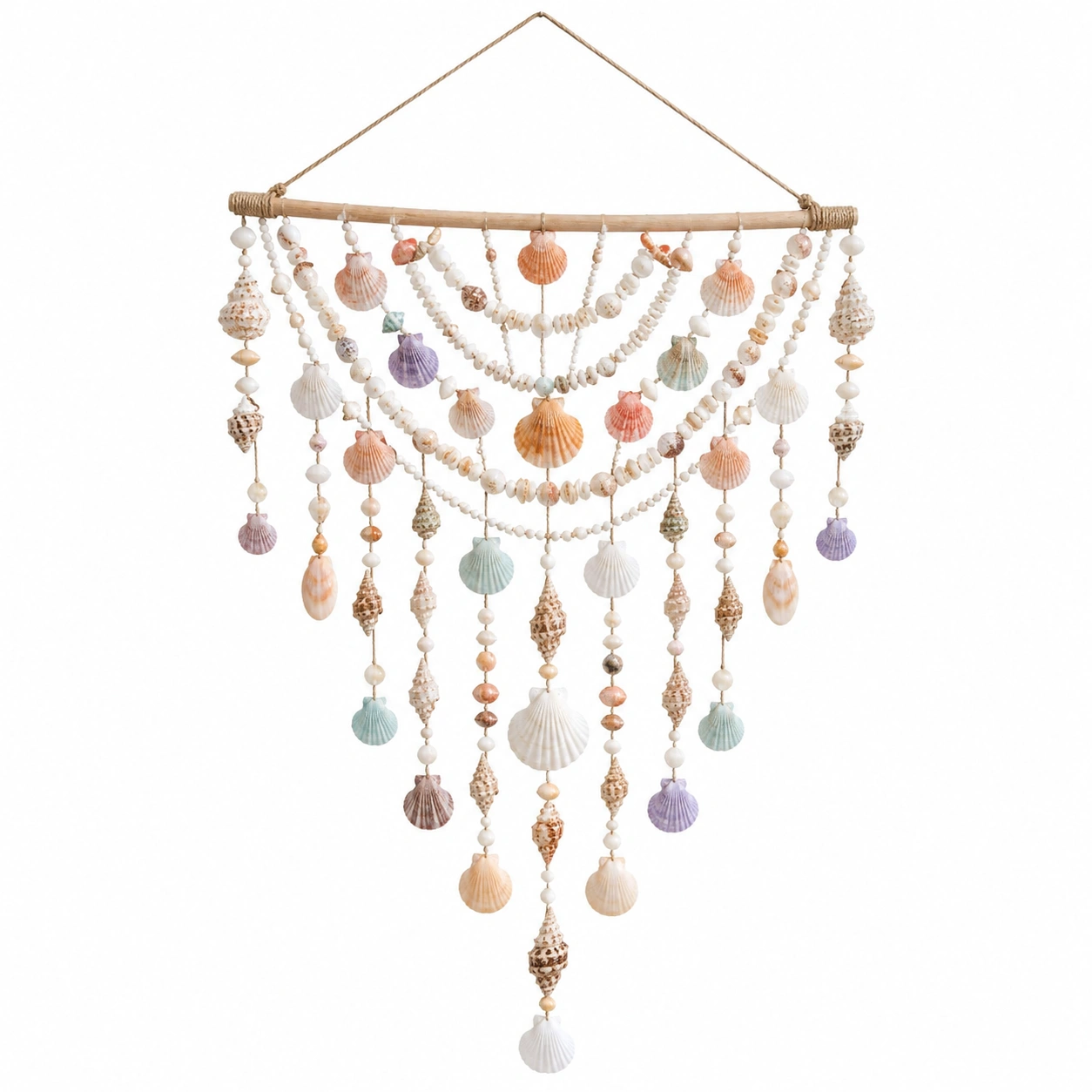 Colgante Decorativo de Conchas Multicolor Hecho a Mano-LiVdina