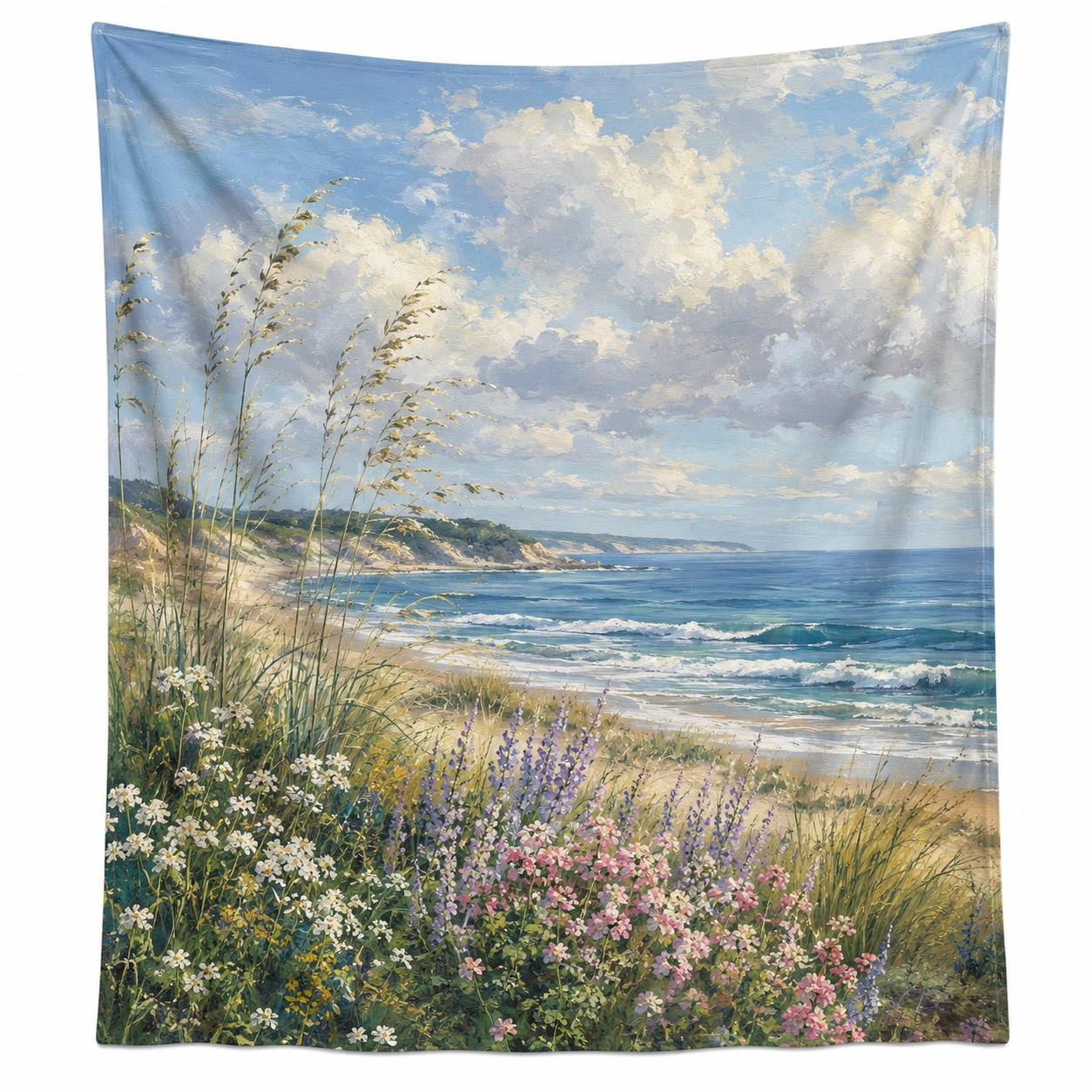 Tapiz Decorativo Paisaje Costero 150x130cm Multicolor-LiVdina