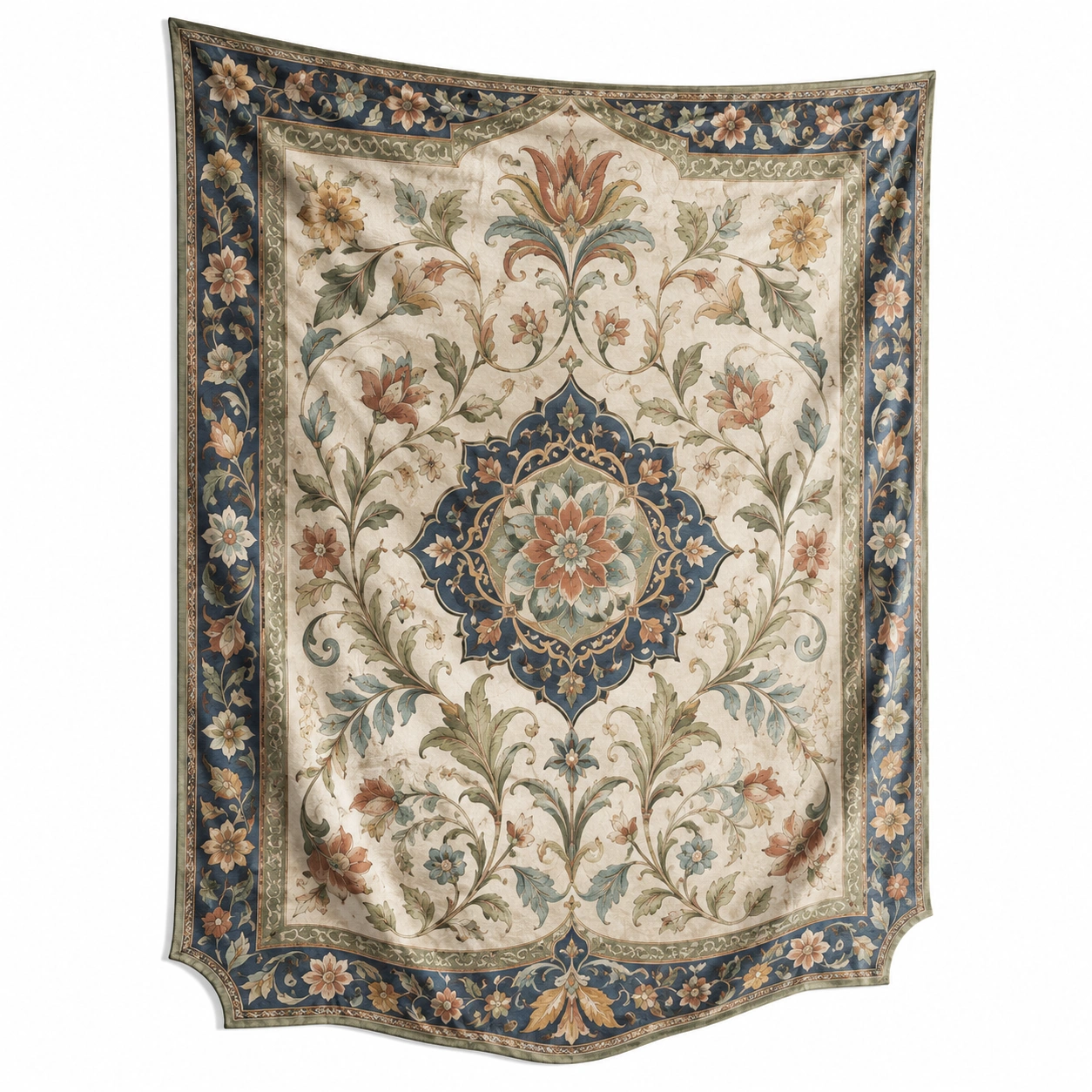 Tapiz de Pared Decorativo Floral Clásico 150x200 cm Multicolor-LiVdina