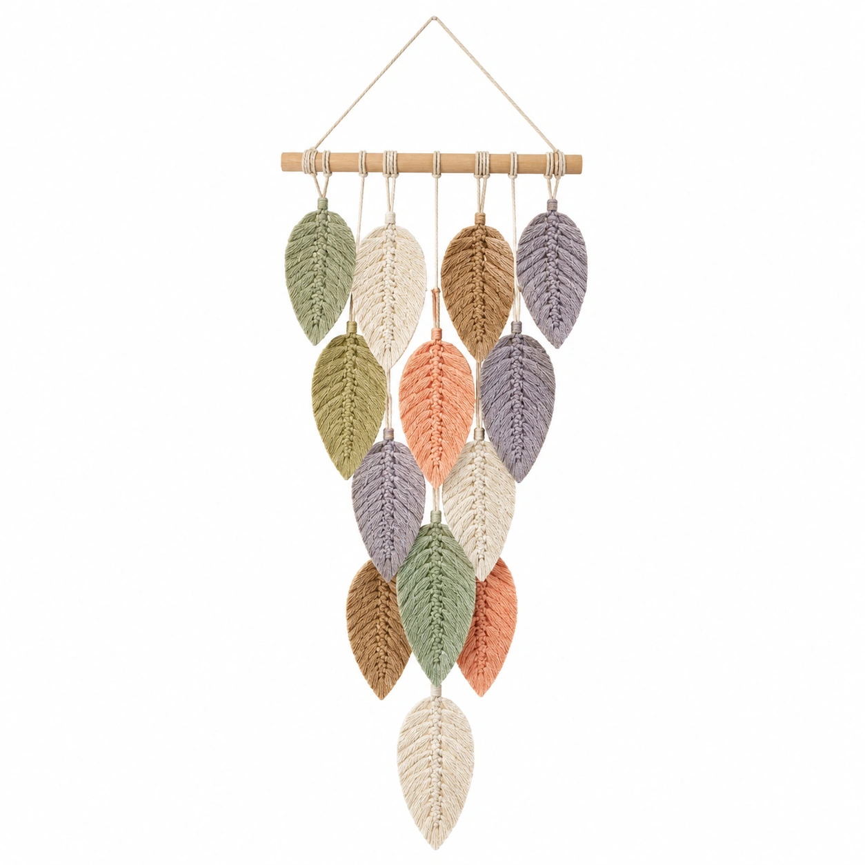 Tapiz de Pared Bohemio de Hojas Multicolor-LiVdina