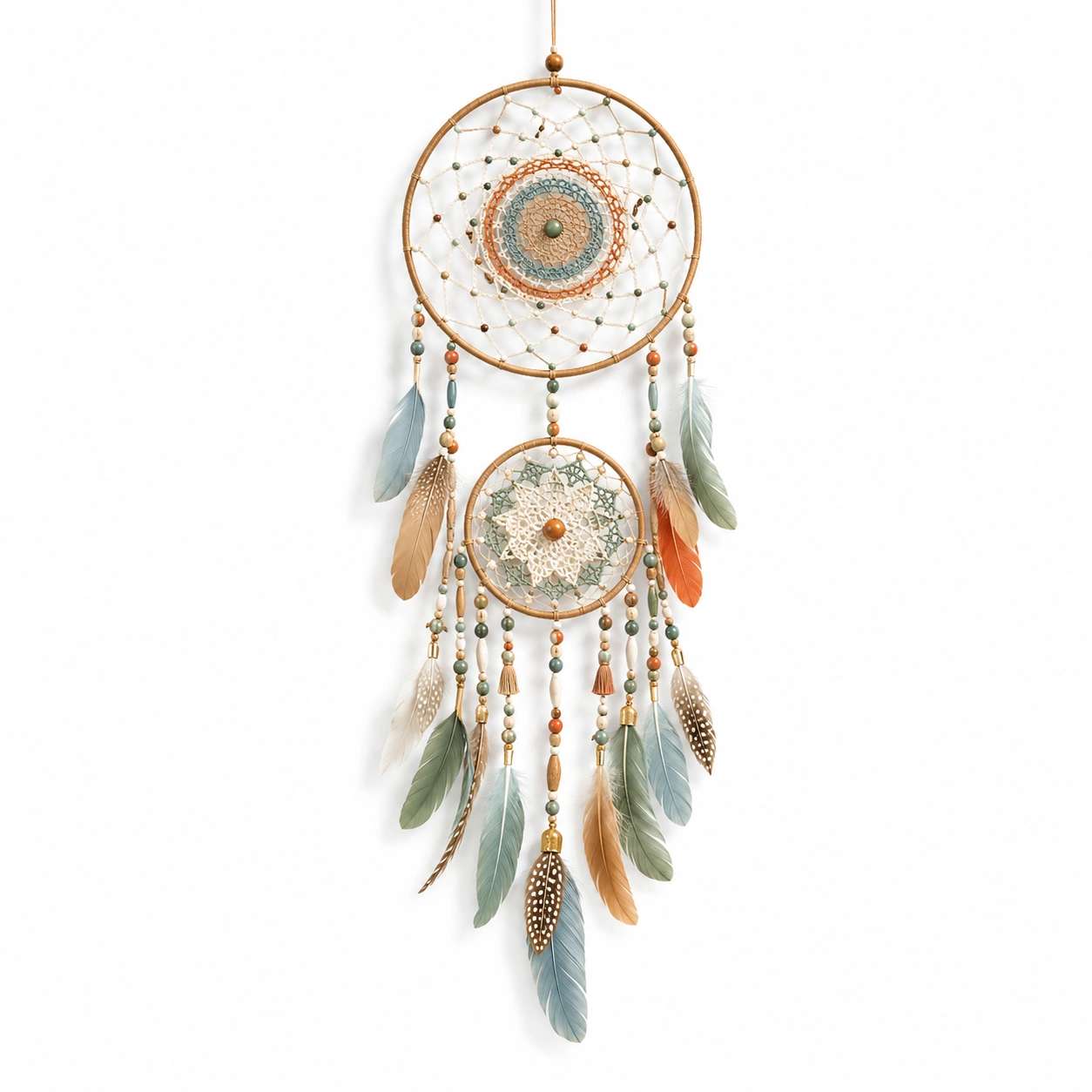 Atrapasueños Bohemio con Plumas Multicolores-LiVdina