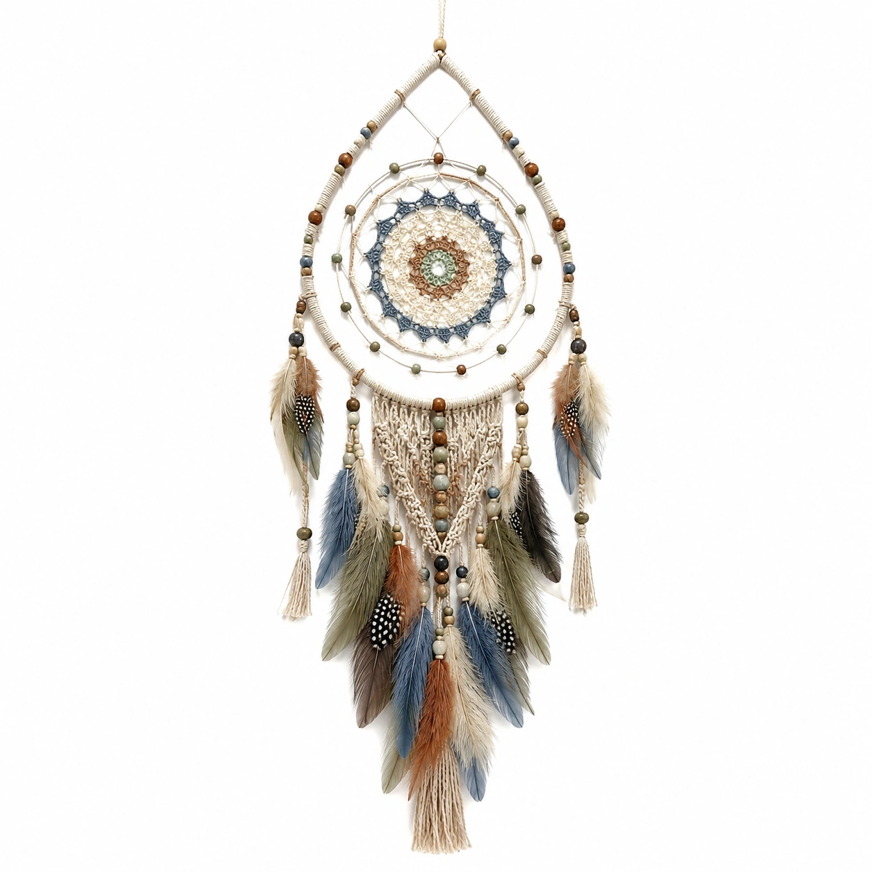 Atrapasueños Bohemio con Plumas Multicolor 60x20 cm-LiVdina