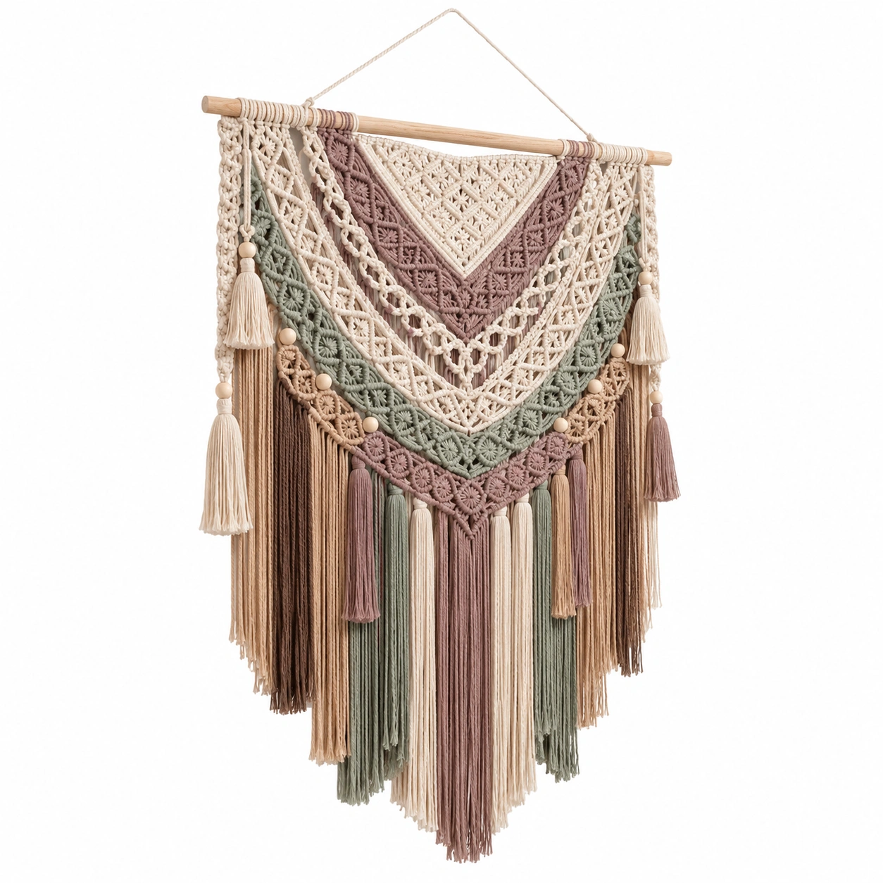 Tapiz de Macramé Bohemio Multicolor para Pared 60x90cm-LiVdina