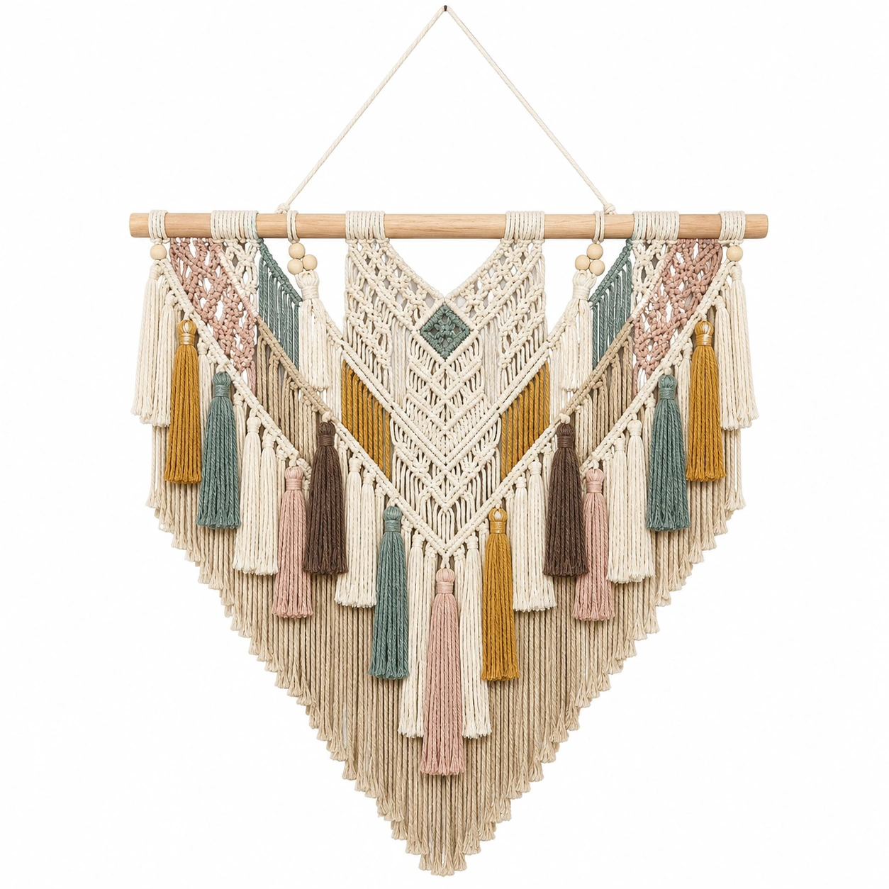 Tapiz de Macramé Bohemio Multicolor para Decoración de Pared-LiVdina