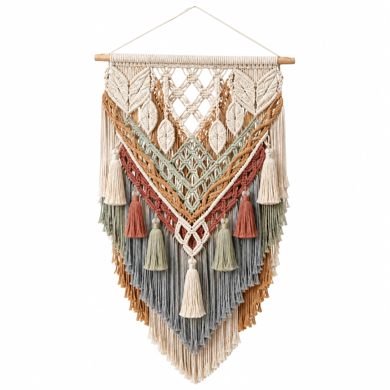 Tapiz de Macramé Bohemio Multicolor 80x120 cm-LiVdina