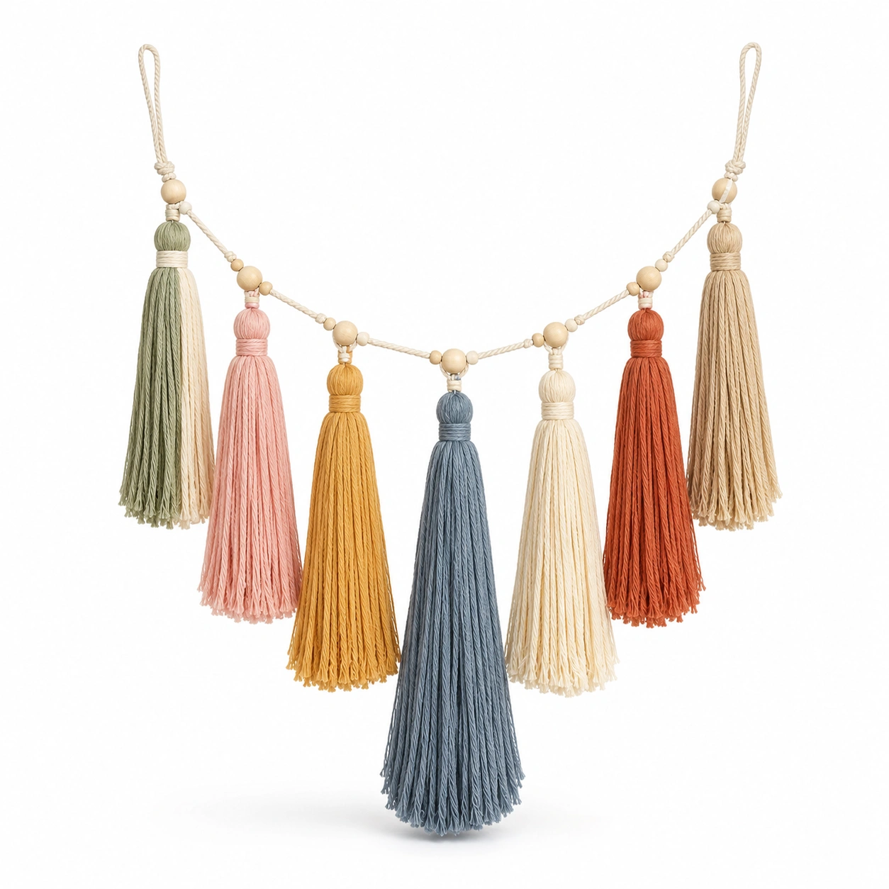 Guirnalda de Borlas Decorativas Multicolor para Interior-LiVdina