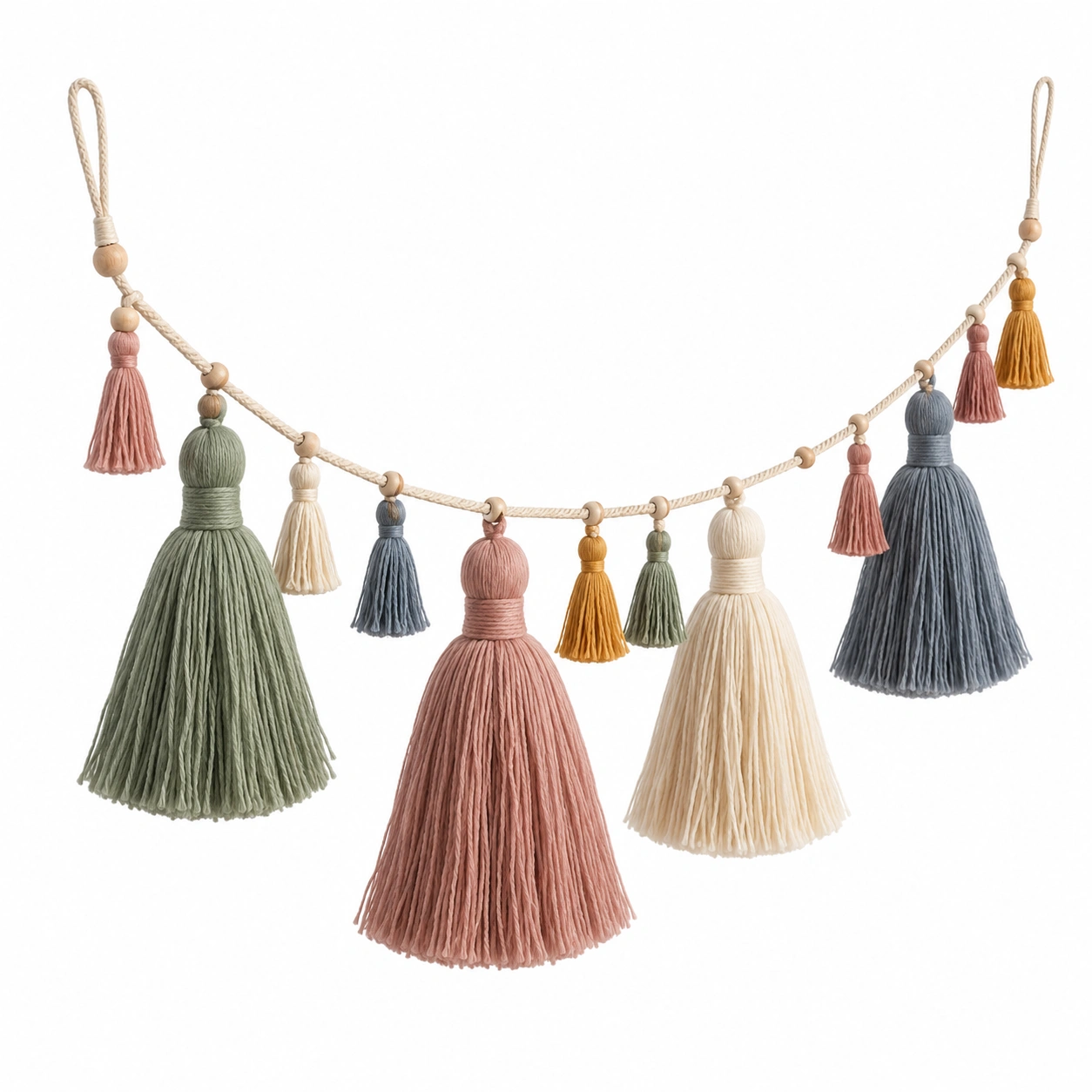 Guirnalda Decorativa de Borlas Multicolor de Estilo Bohemio-LiVdina