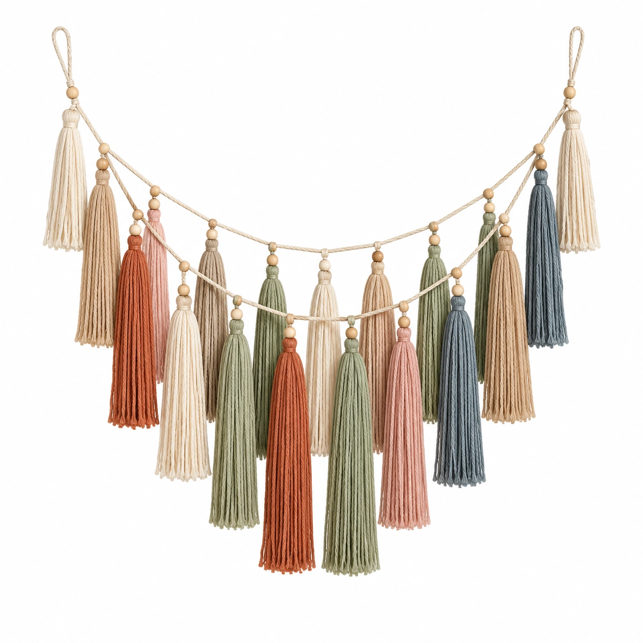 Guirnalda de Borlas Multicolor para Decoración Bohemia-LiVdina
