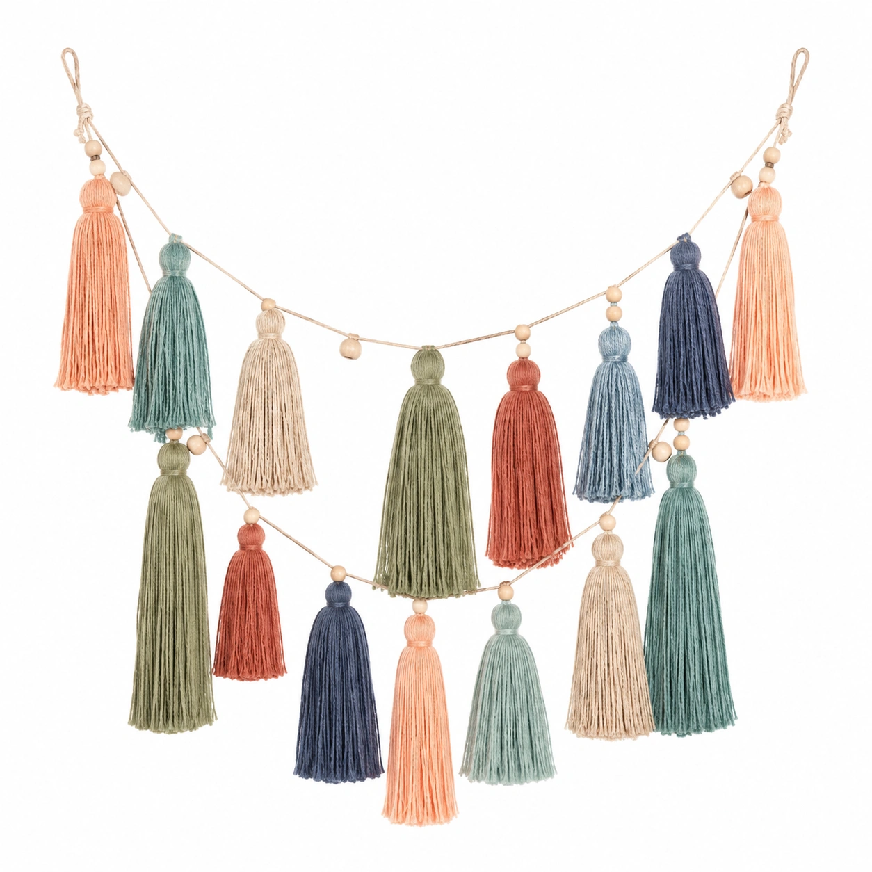 Guirnalda de Borlas Colgantes Multicolor para Decoración-LiVdina