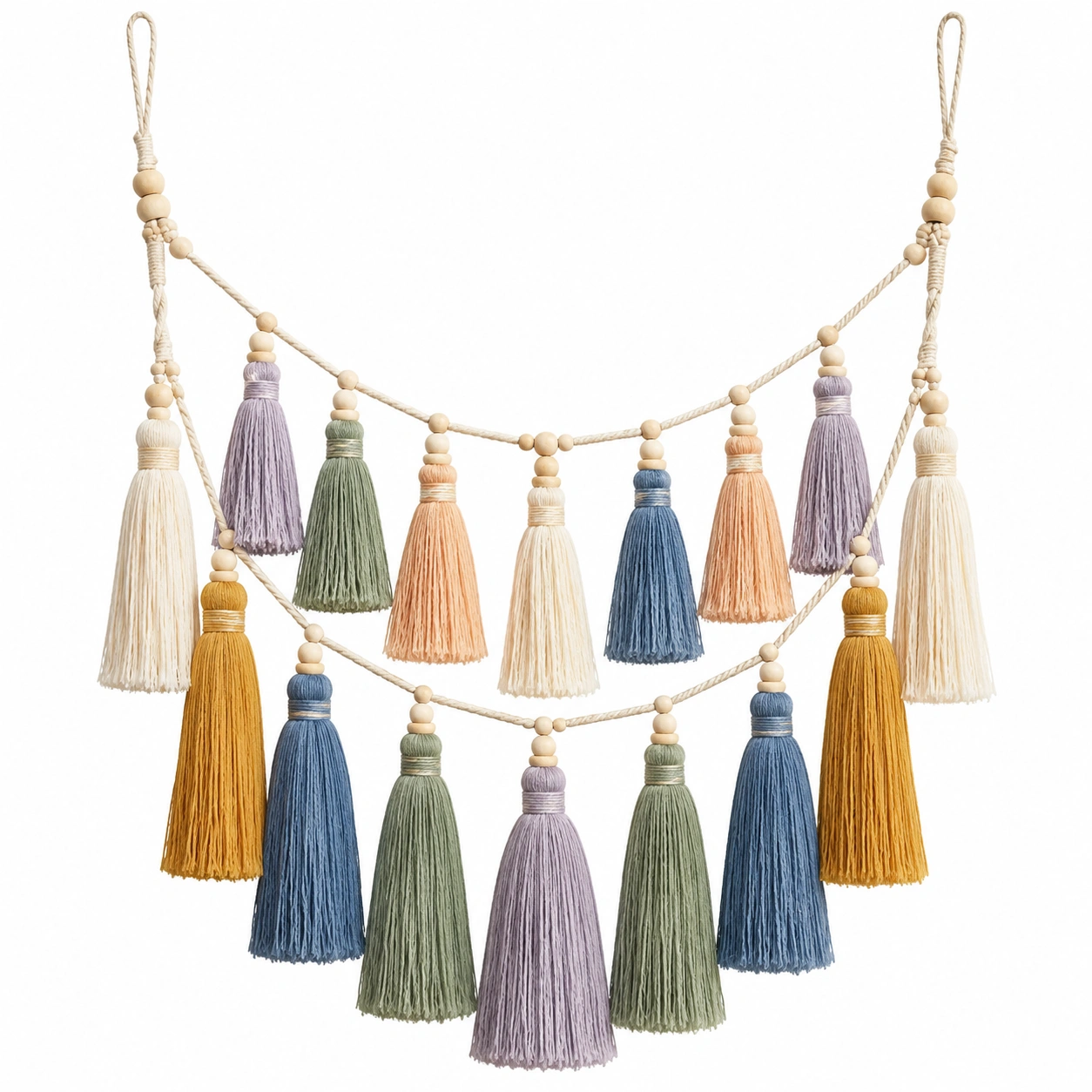 Guirnalda Decorativa de Borlas en Colores Multicolor-LiVdina
