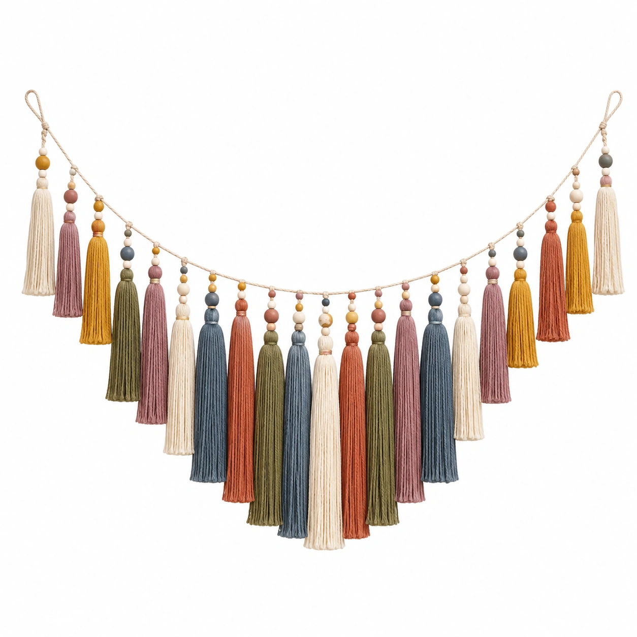 Guirnalda Bohemia de Borlas Multicolor-LiVdina