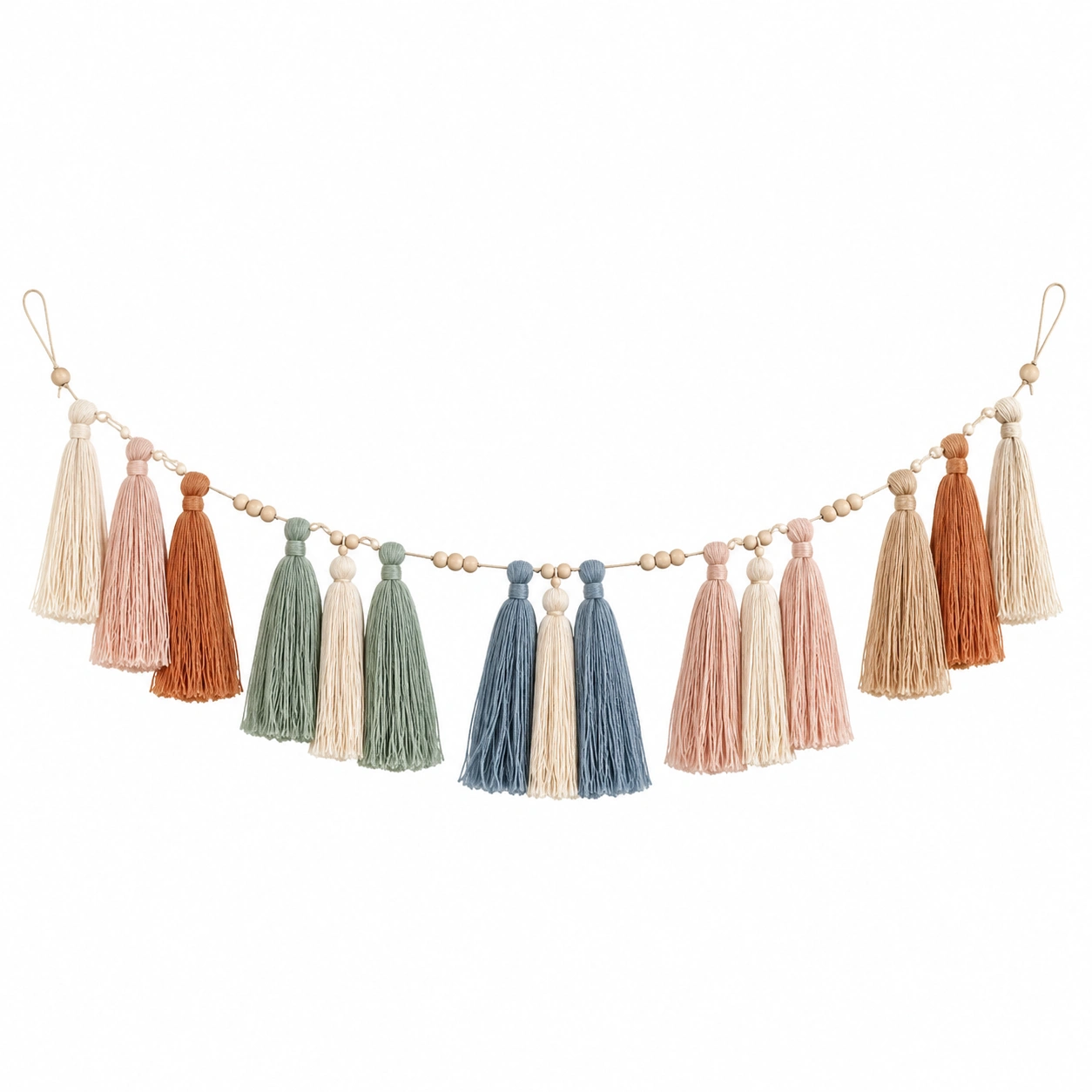 Guirnalda Decorativa de Borlas en Colores Pastel 150 cm-LiVdina
