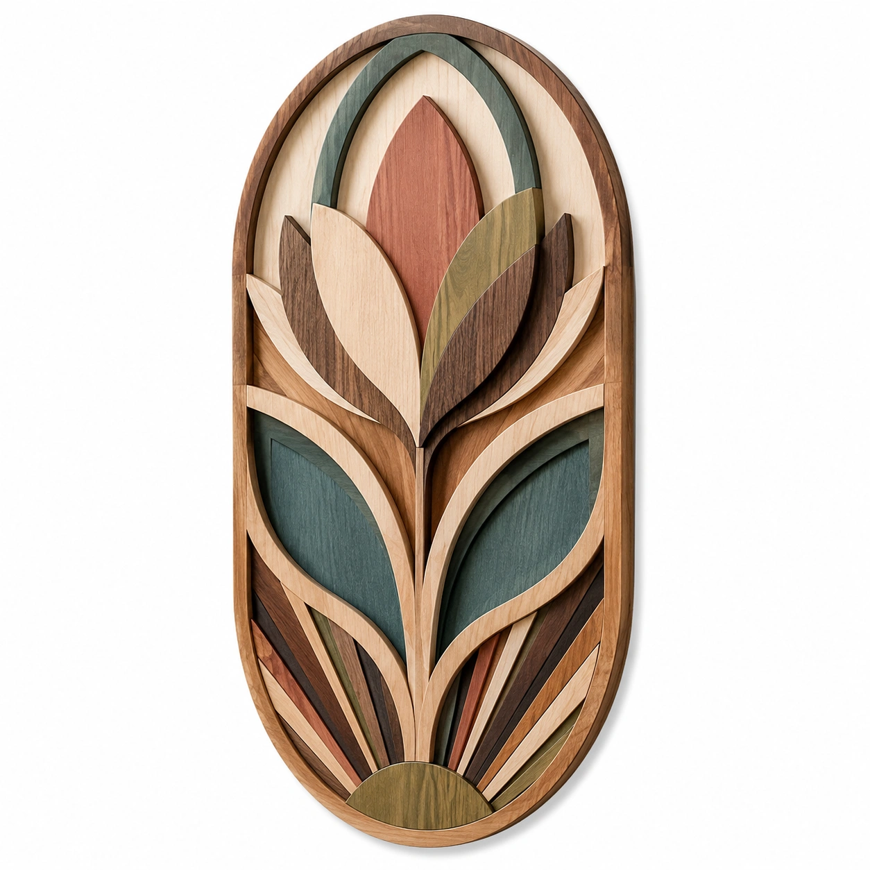 Decoración de Pared Relieve Floral Multicolor 50x25cm-LiVdina