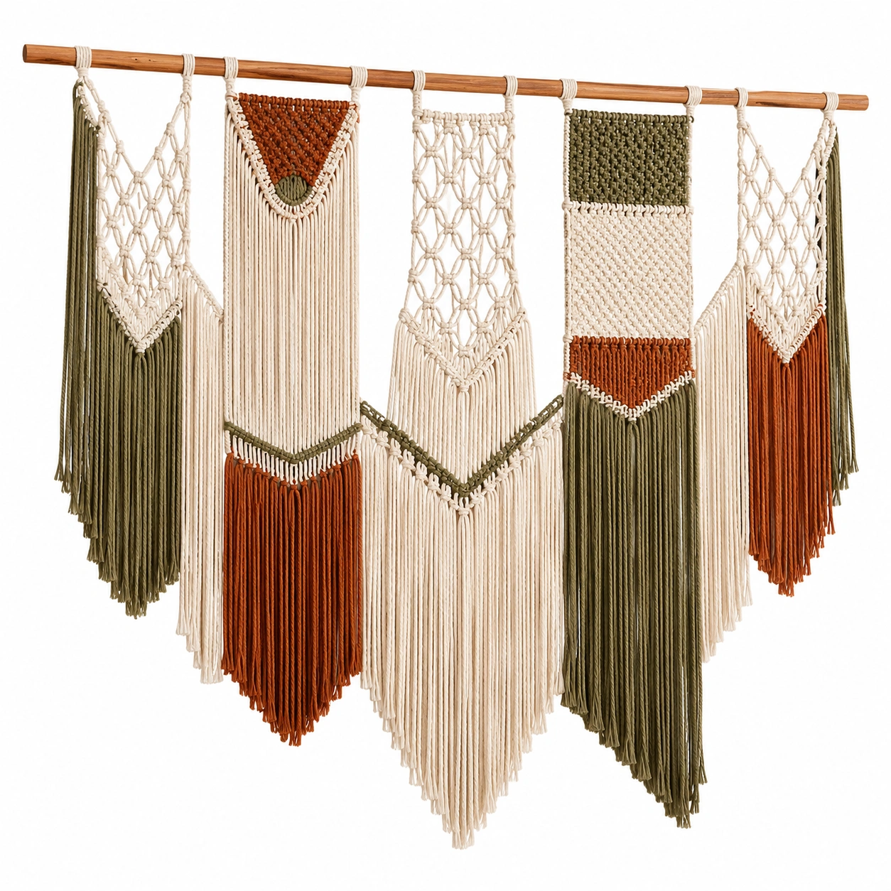 Tapiz de Macramé Decorativo de Pared 150x75cm Multicolor-LiVdina