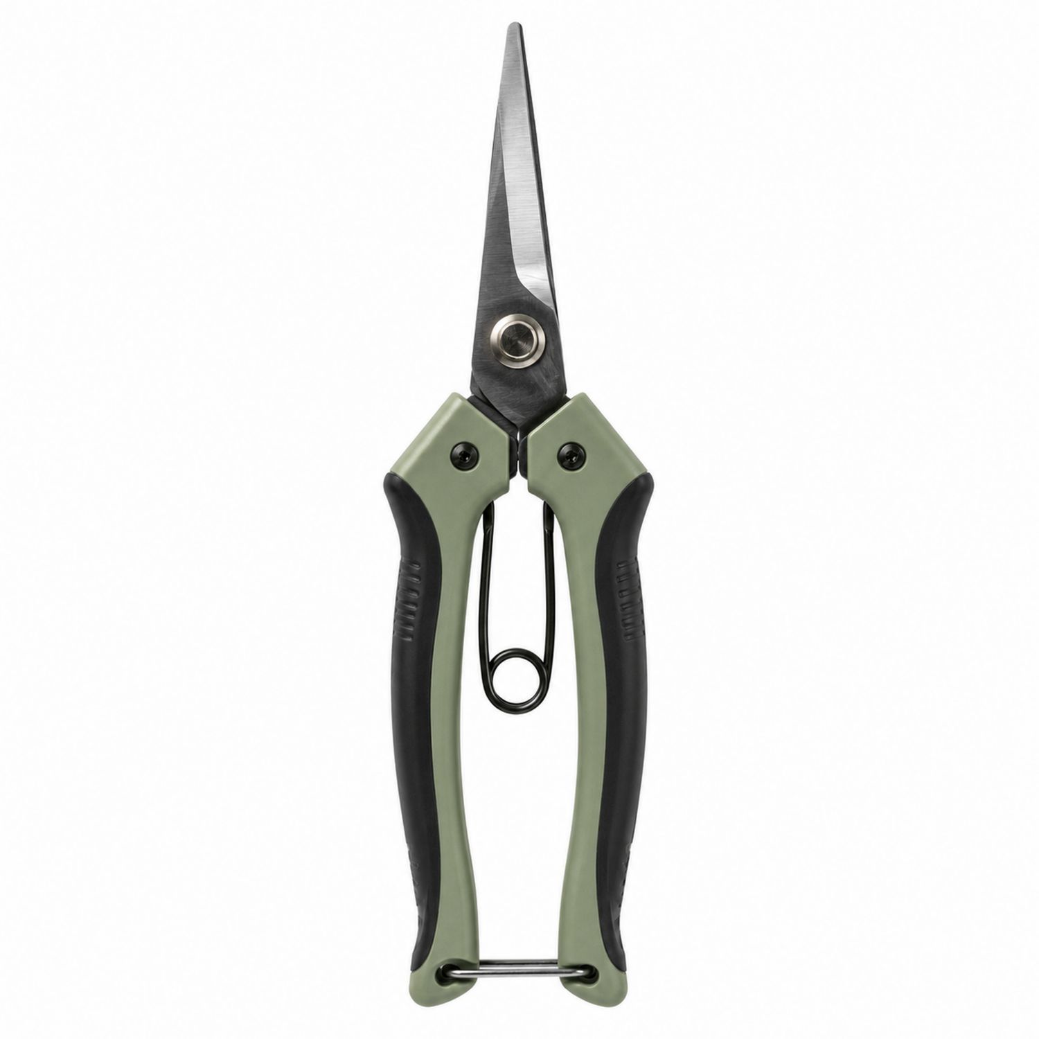 Forbici da Giardinaggio con Lama Dritta e Manico Ergonomico Verde e Nero