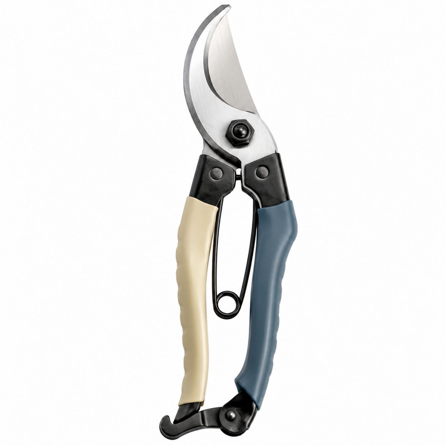 Forbici da Potatura Bypass con Manico Bicolore Beige e Blu