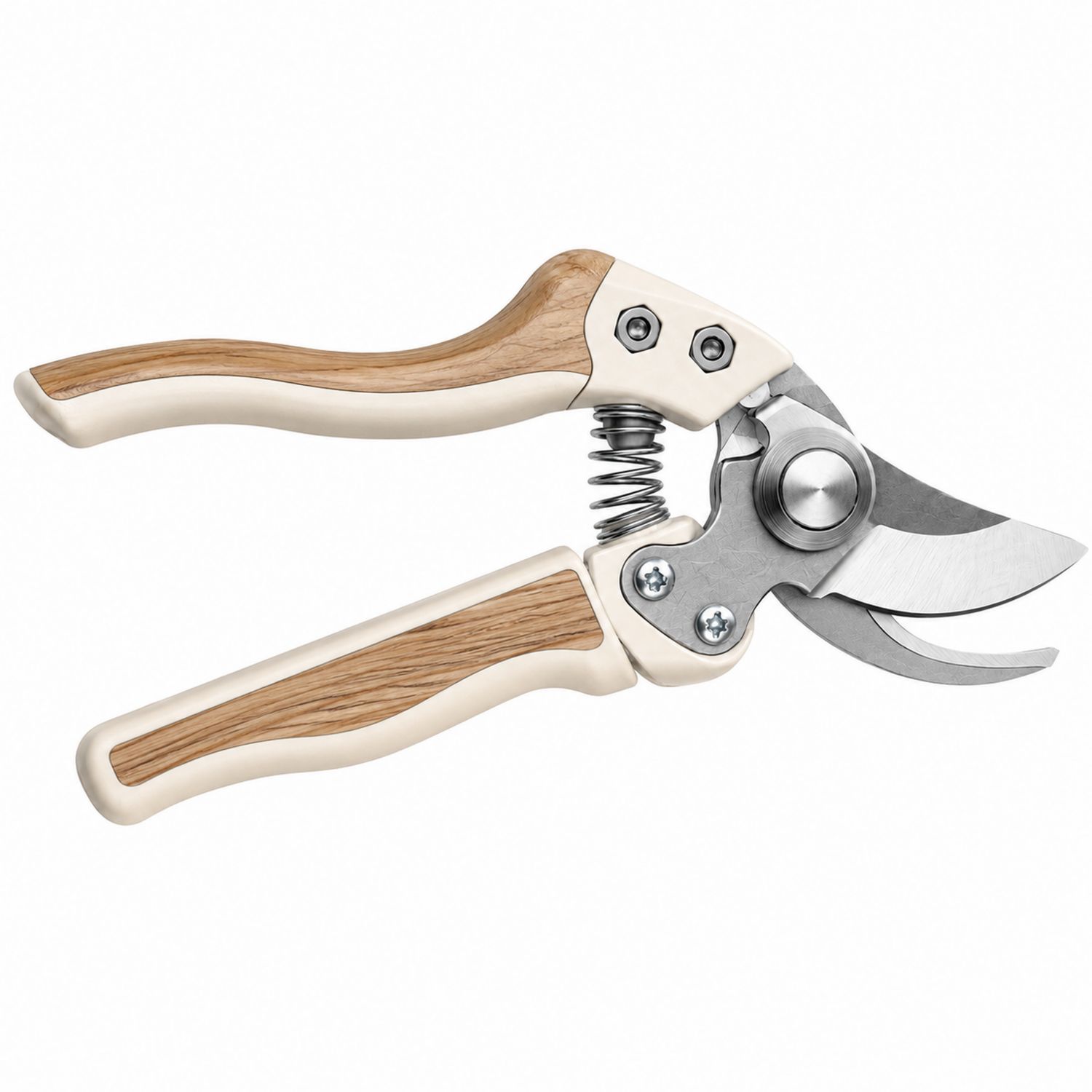 Cesoie da Giardino con Lame Bypass e Manico Ergonomico Beige