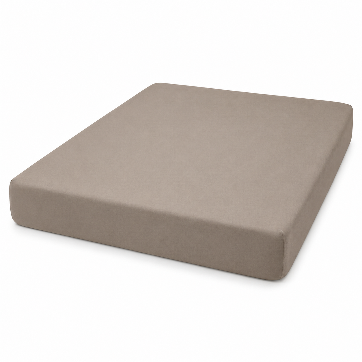 Elastisches Spannbettlaken Taupe 180x200 cm für Matratzen bis 30 cm Höhe