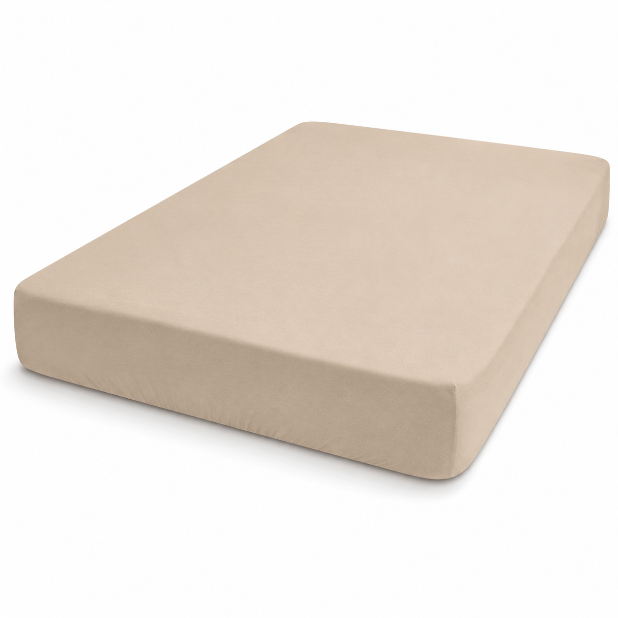 Jersey Spannbettlaken Sand 140x200 cm mit Rundumgummi
