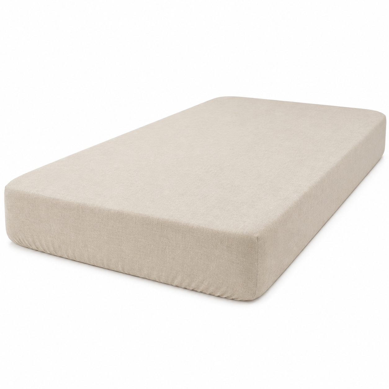 Leinenoptik Spannbettlaken Naturbeige 200x200 cm für breite Matratzen