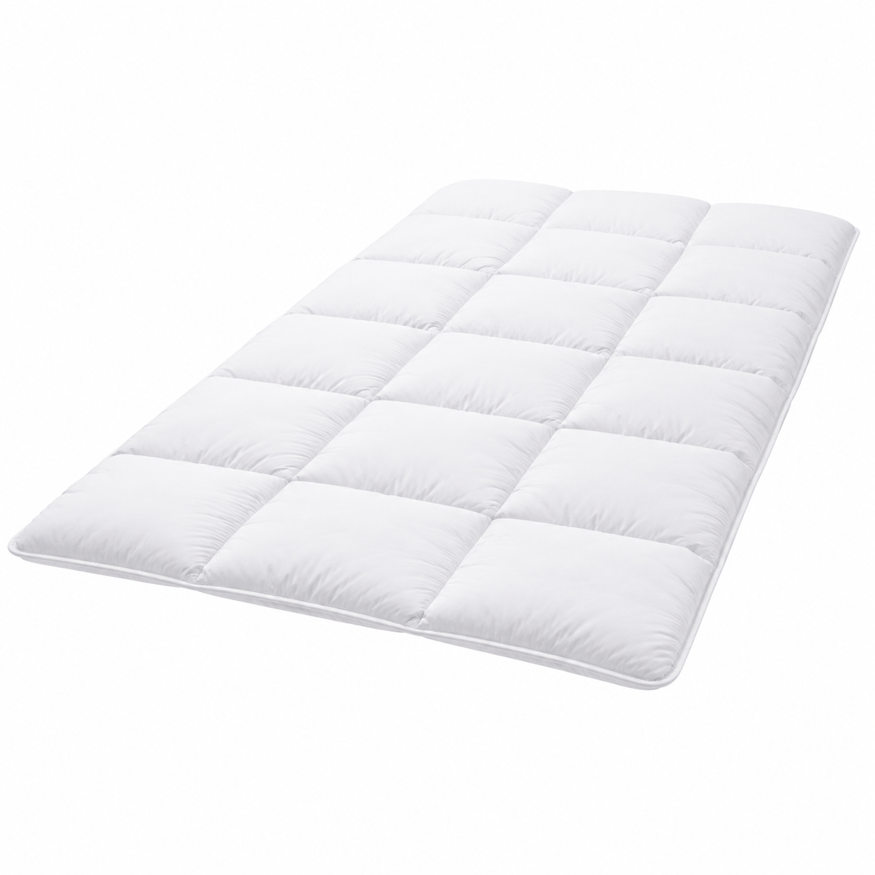 Ganzjahresbettdecke Weiß 135x200 cm mit atmungsaktiver Mikrofaserfüllung