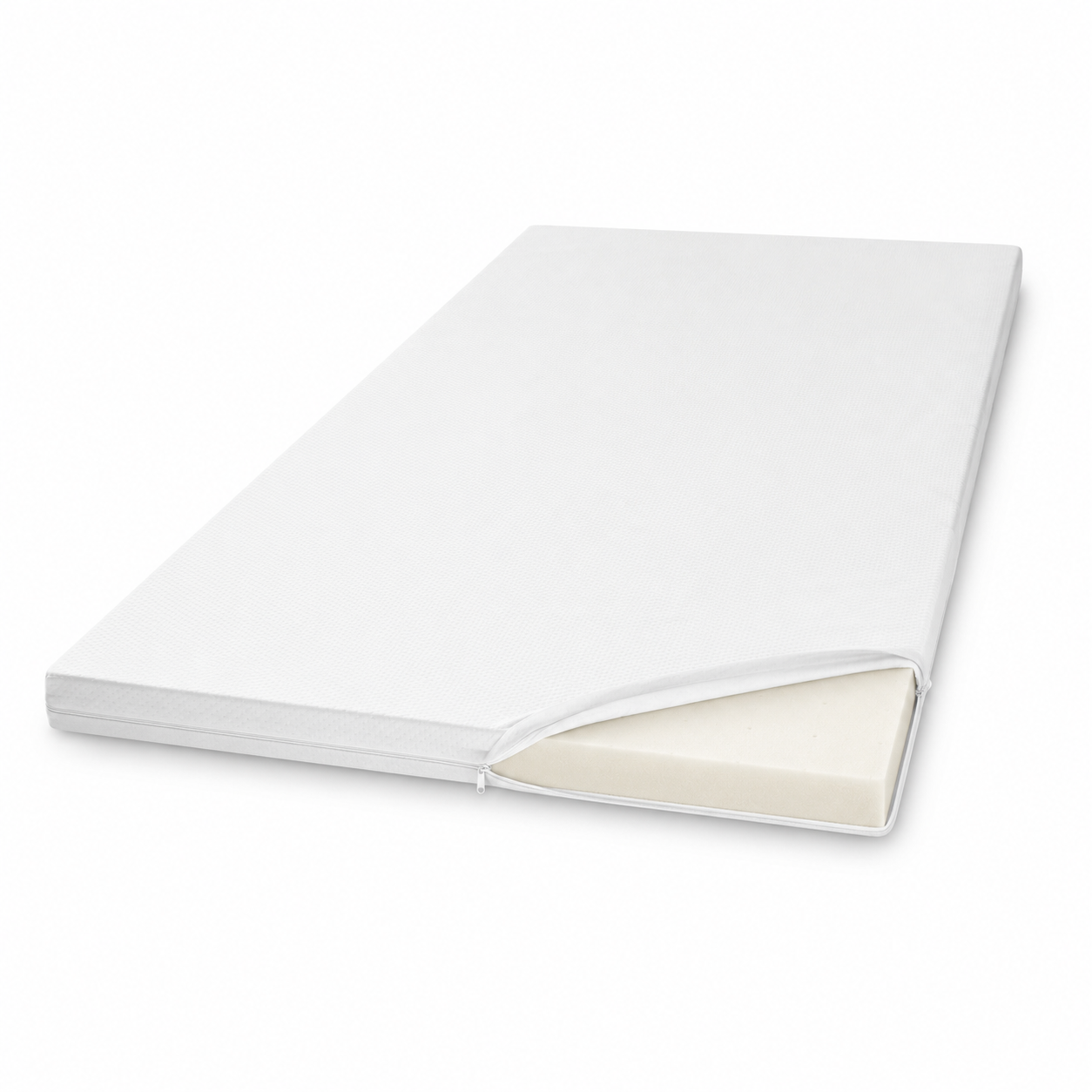 Visco Topper Weiß 90x200 cm Höhe 5 cm mit abnehmbarem Bezug