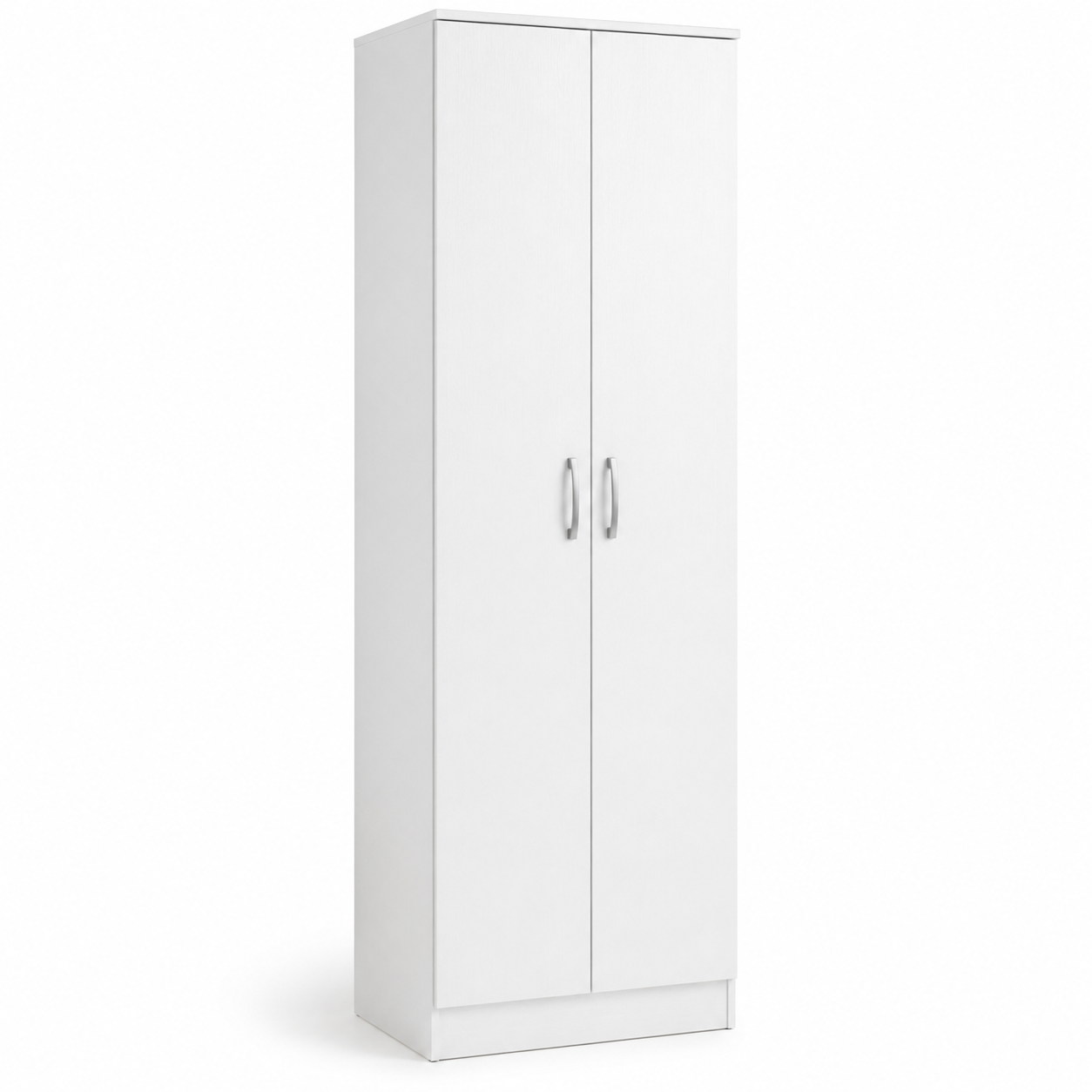 Schmaler Wäscheschrank Weiß 60 cm mit zwei Türen