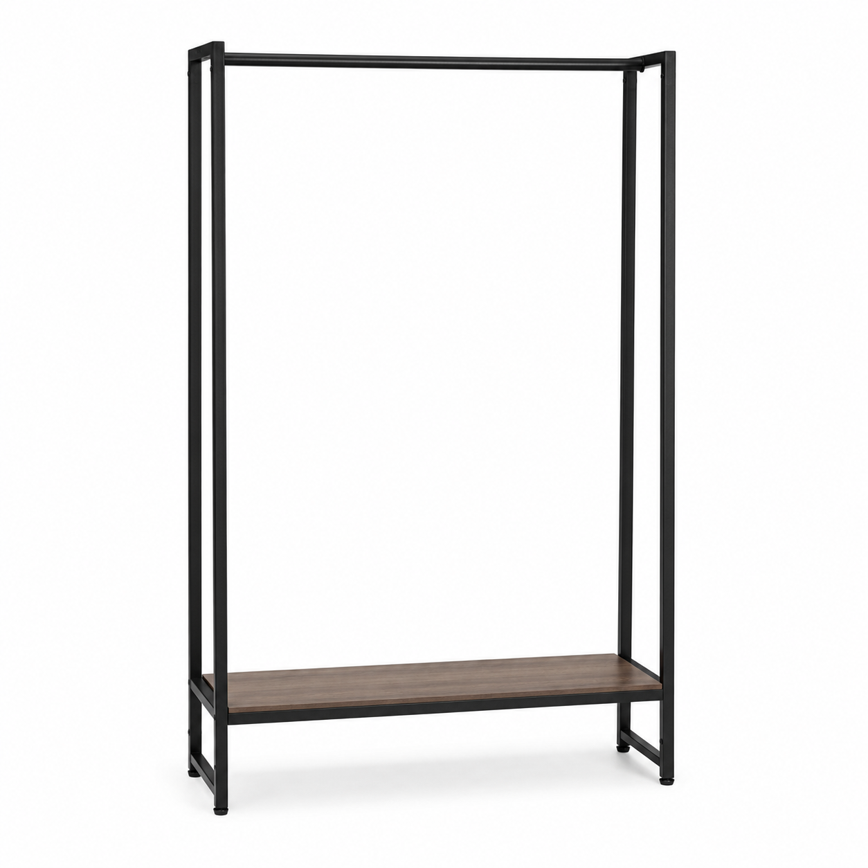 Kleiderständer Schwarz 100 cm mit Ablage für Schlafzimmer
