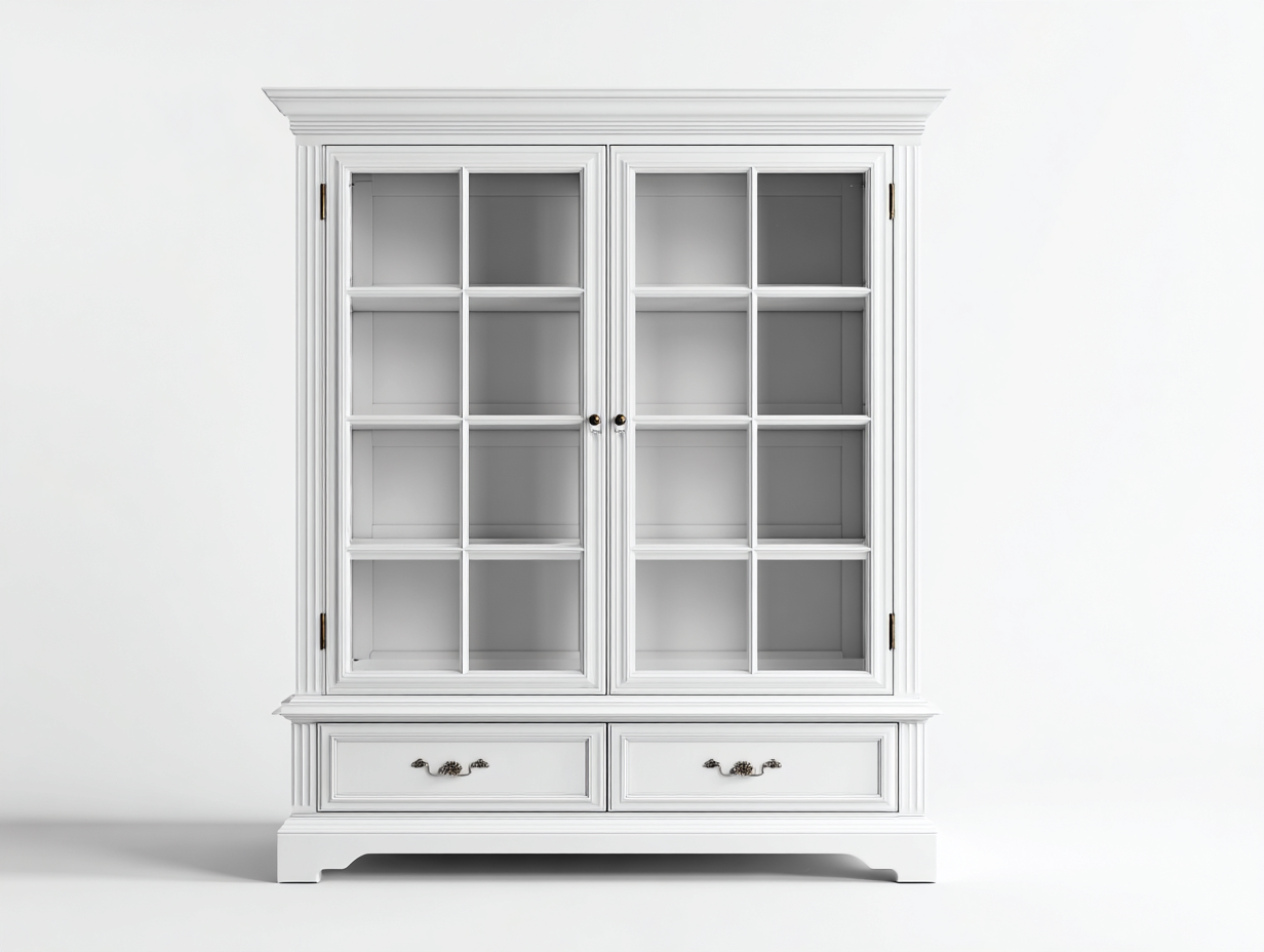 Estanterías de madera 130x45x200 cm - blanco - diseño clásico-Madidahaus
