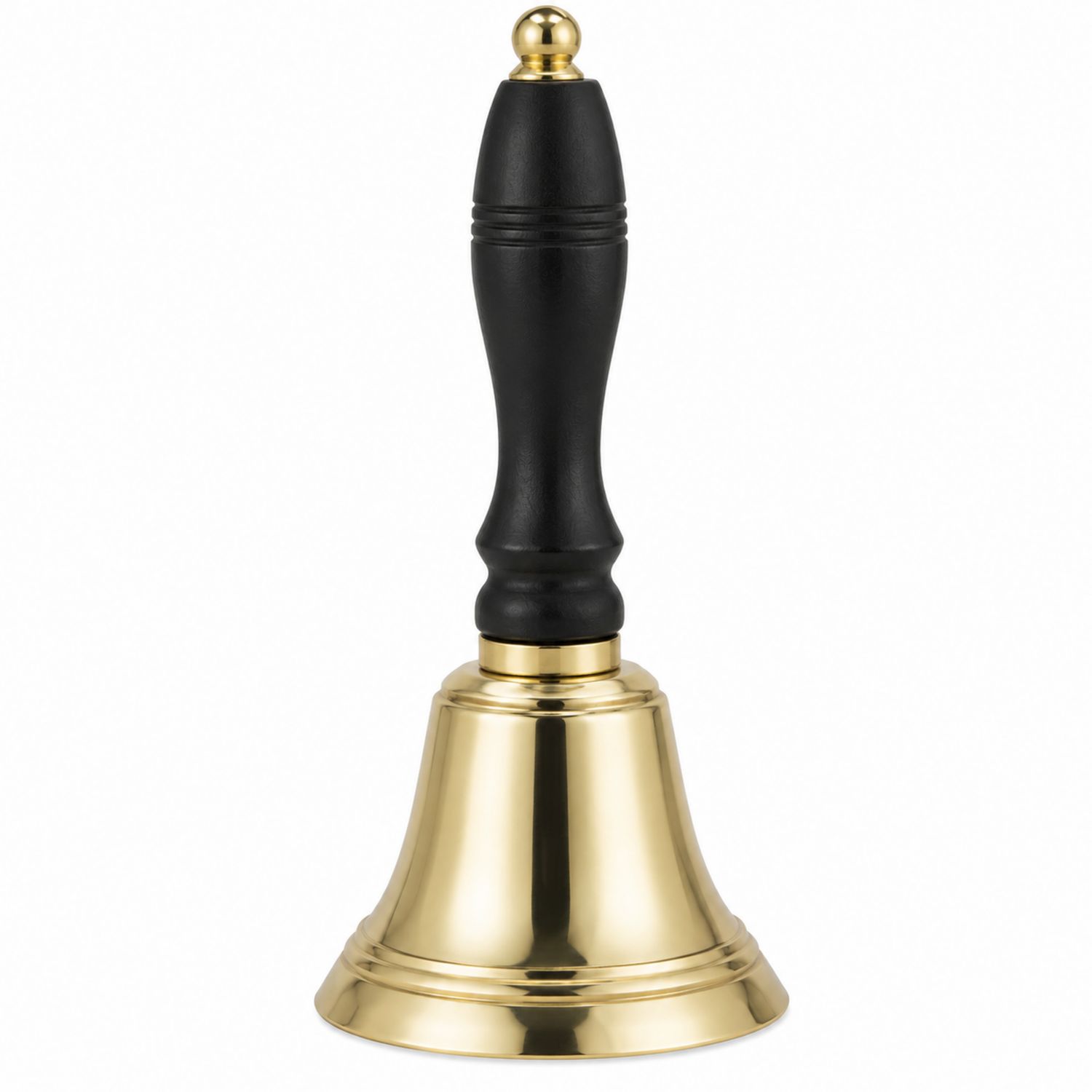 Klassische Handglocke Schwarz-Gold, 20cm