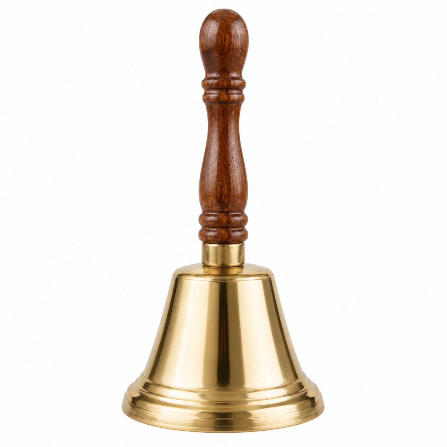Handglocke aus Messing mit Holzgriff