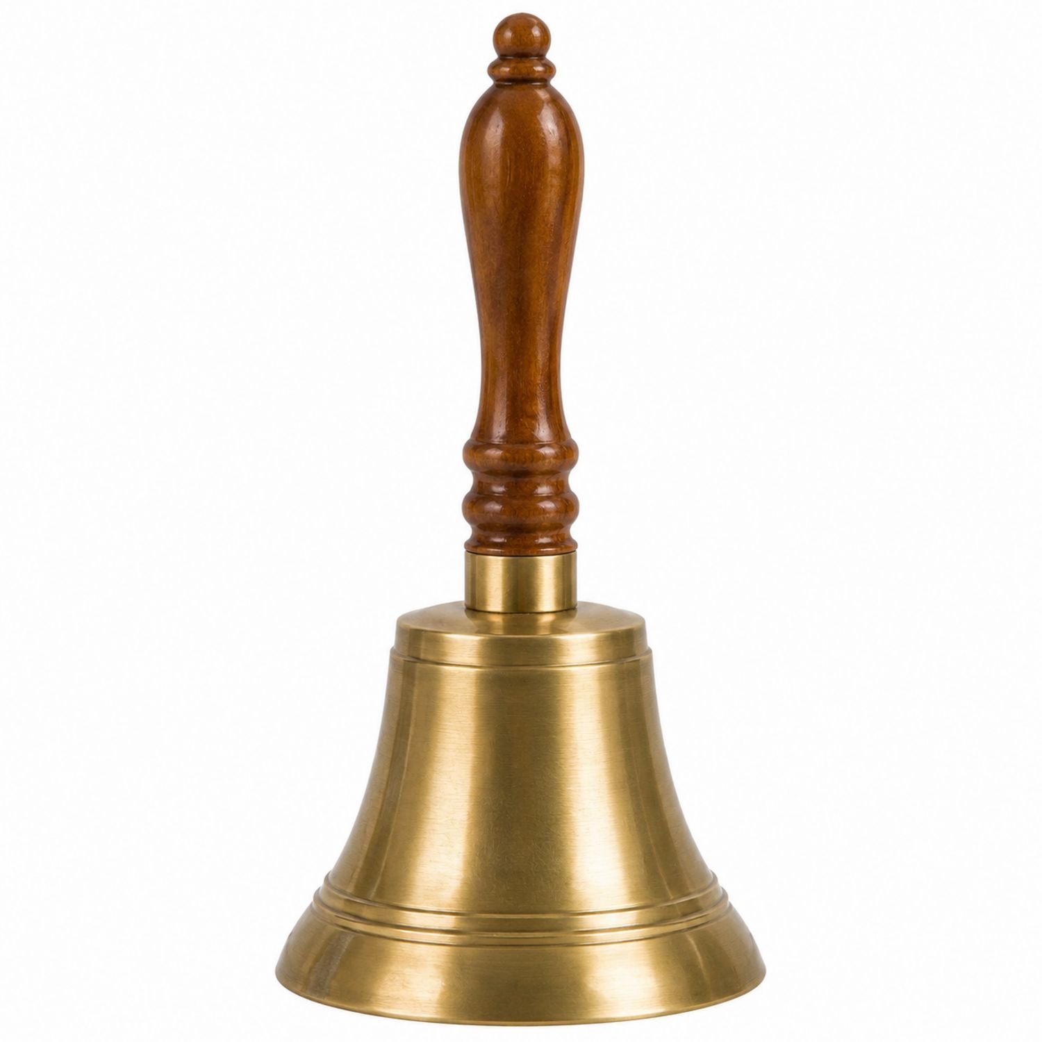 Handglocke in Gold mit Holzgriff - Traditionell 25cm