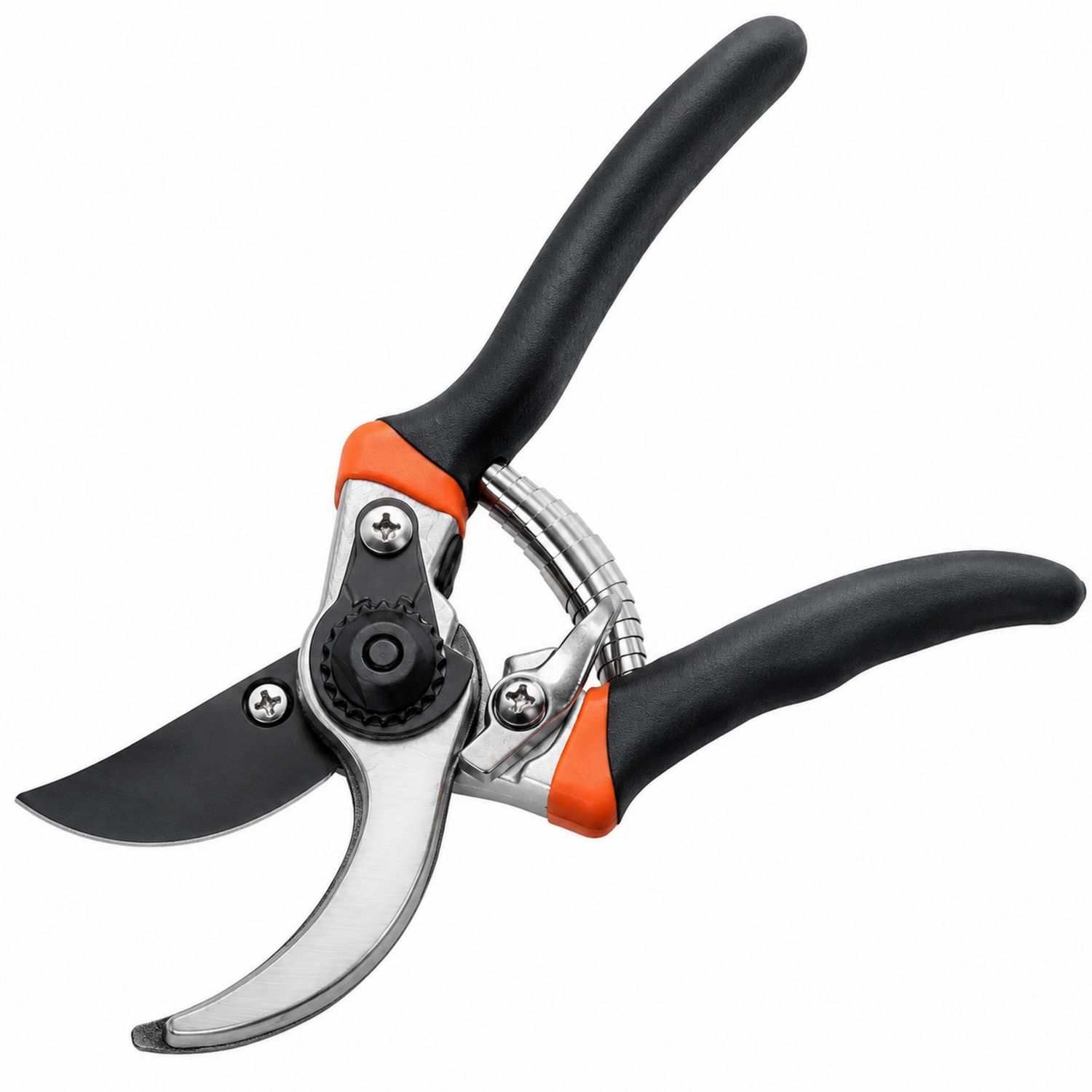 Tijeras de Podar Bypass Antideslizantes 20cm Negro y Naranja