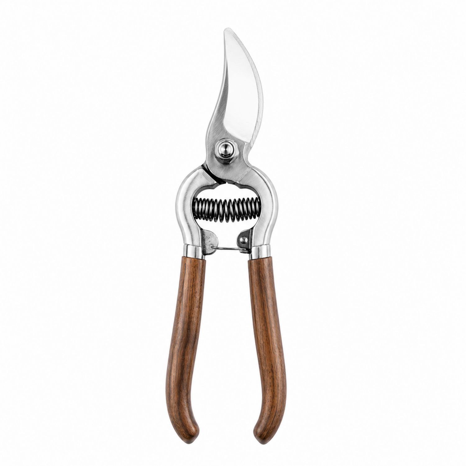 Tijeras de Podar de Jardín con Mango de Madera y Cuchillas de Acero Inoxidable - 20 cm