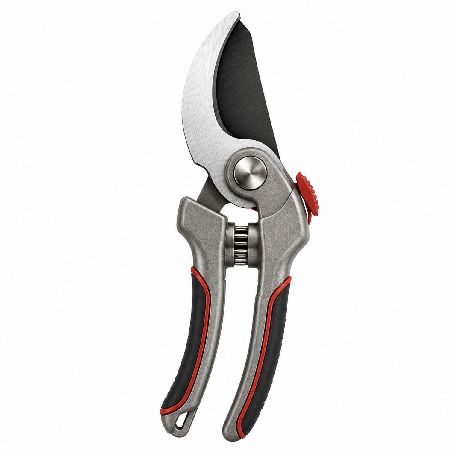 Tijeras de Podar Bypass con Mango Ergonómico Plata/Negro/Rojo