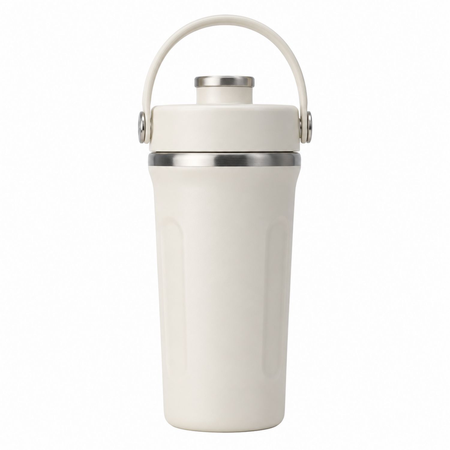 Weißer Thermobecher 470ml mit Griff