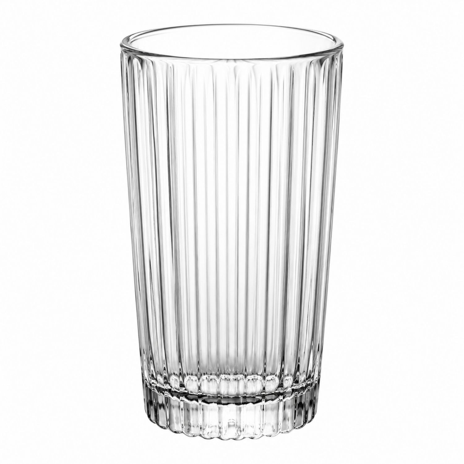 Geripptes Trinkglas 330ml Transparent
