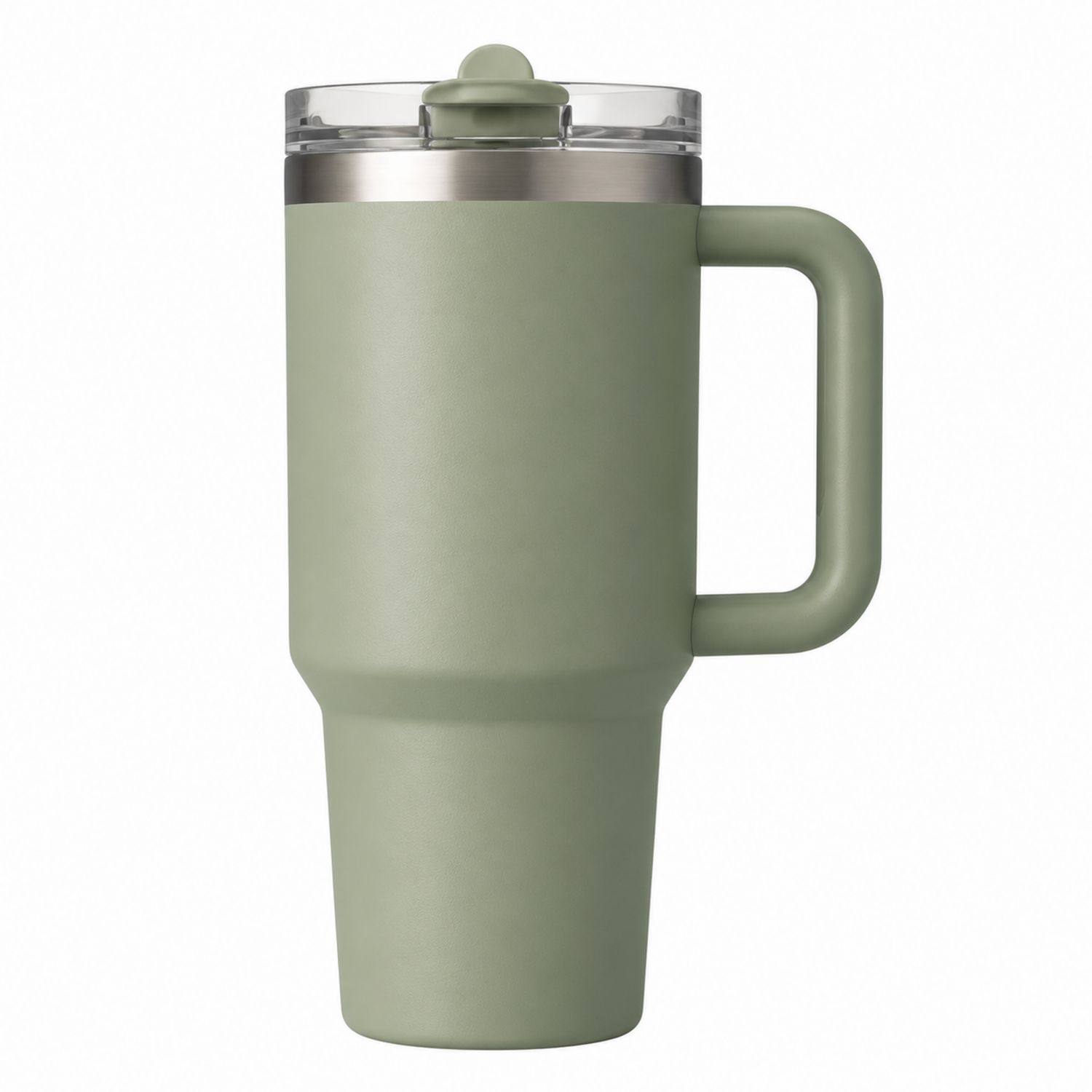 Thermobecher mit Griff Olivgrün 500ml