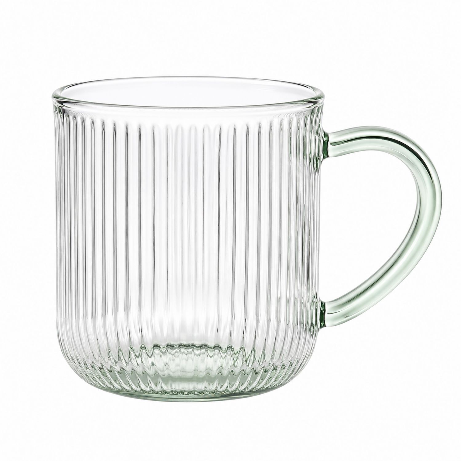 Gerippter Glasbecher 300ml Transparent