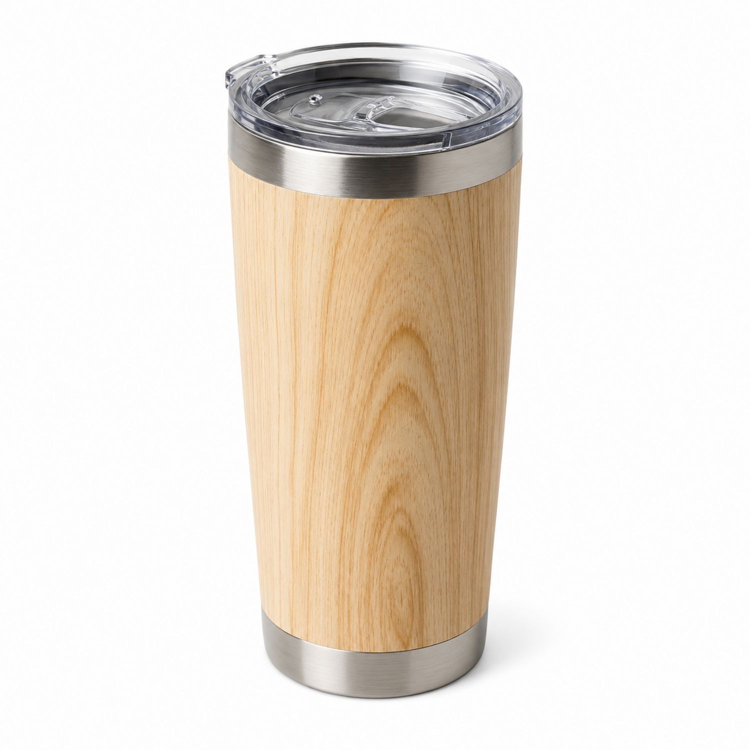 Thermobecher Holzoptik Edelstahl 500ml