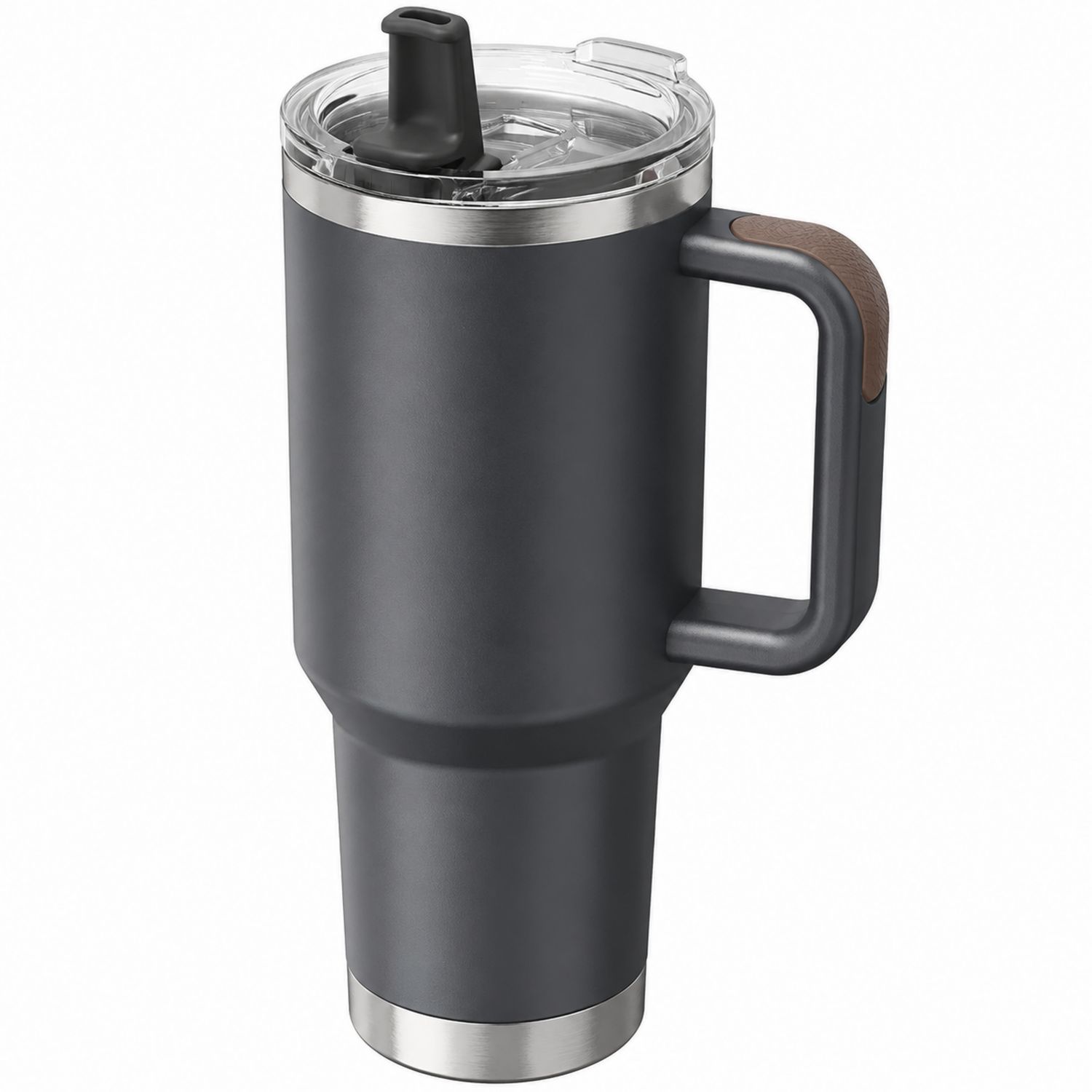 Thermobecher mit Griff Dunkelgrau 500ml